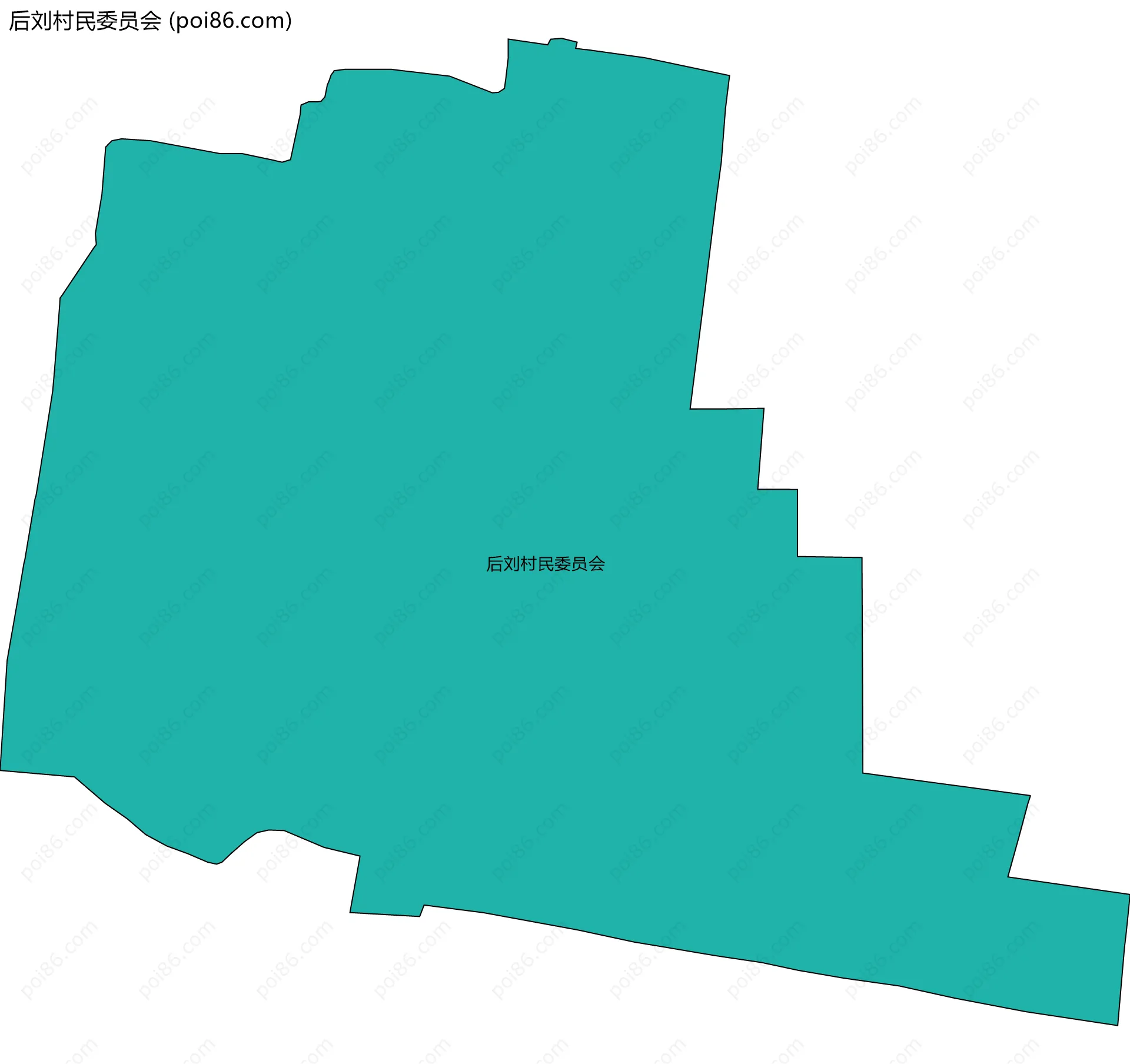 后刘村民委员会边界地图