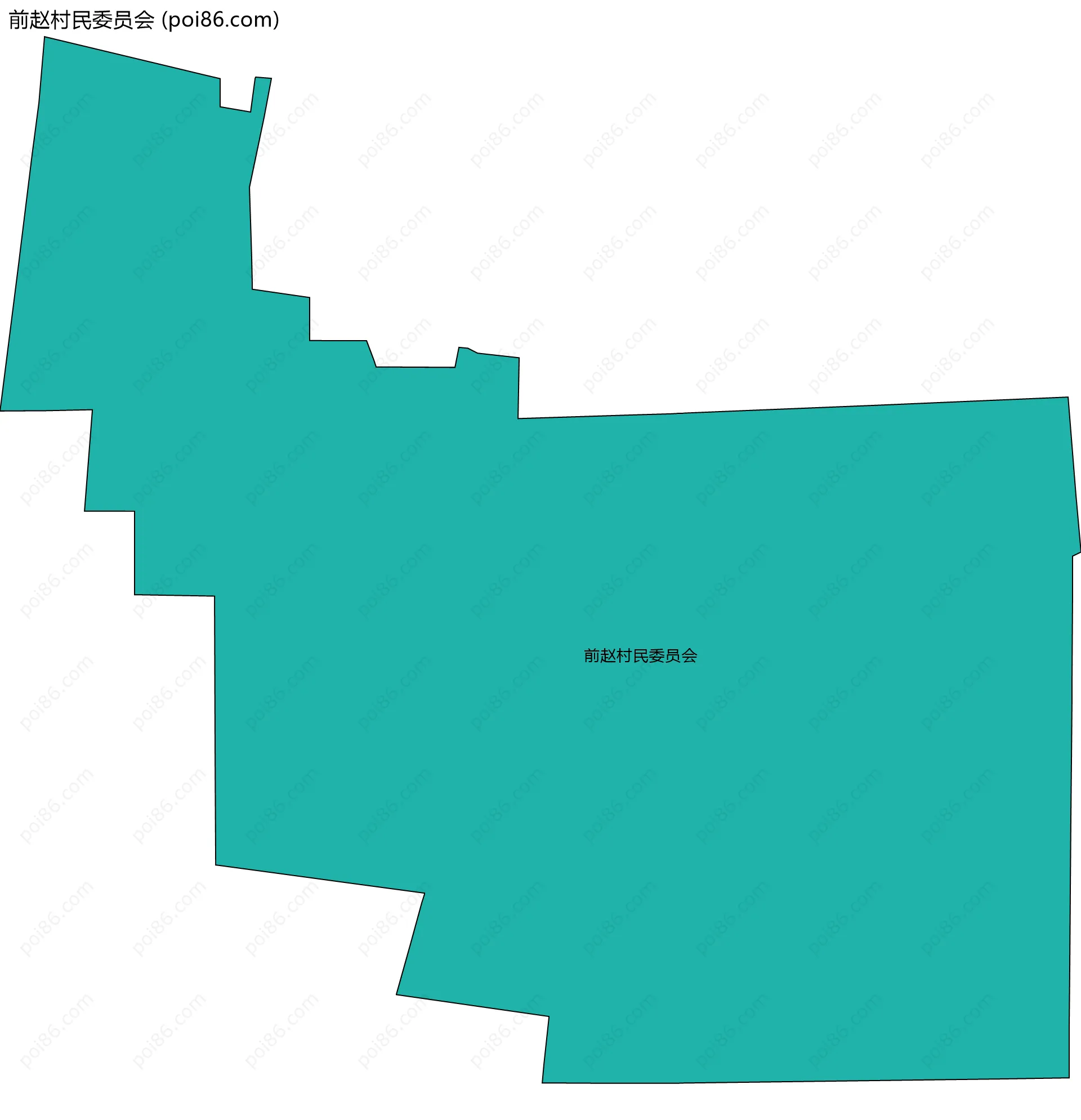 前赵村民委员会边界地图