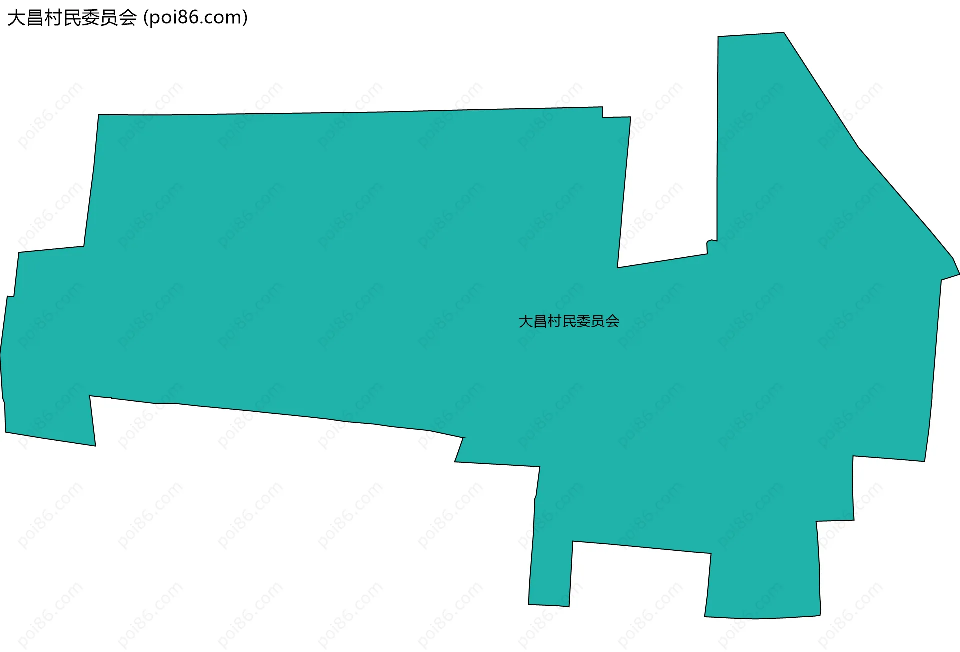 大昌村民委员会边界地图