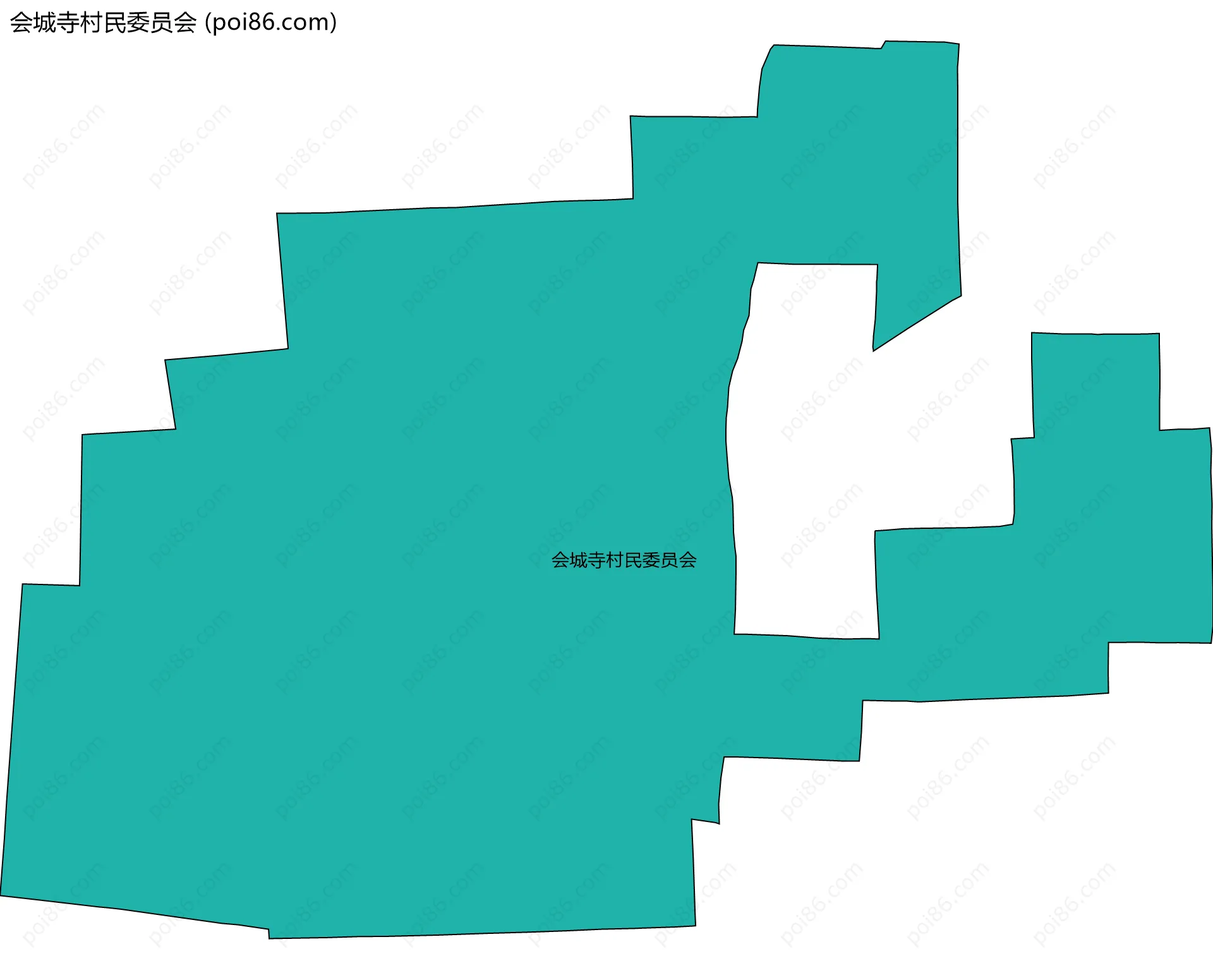 会城寺村民委员会边界地图