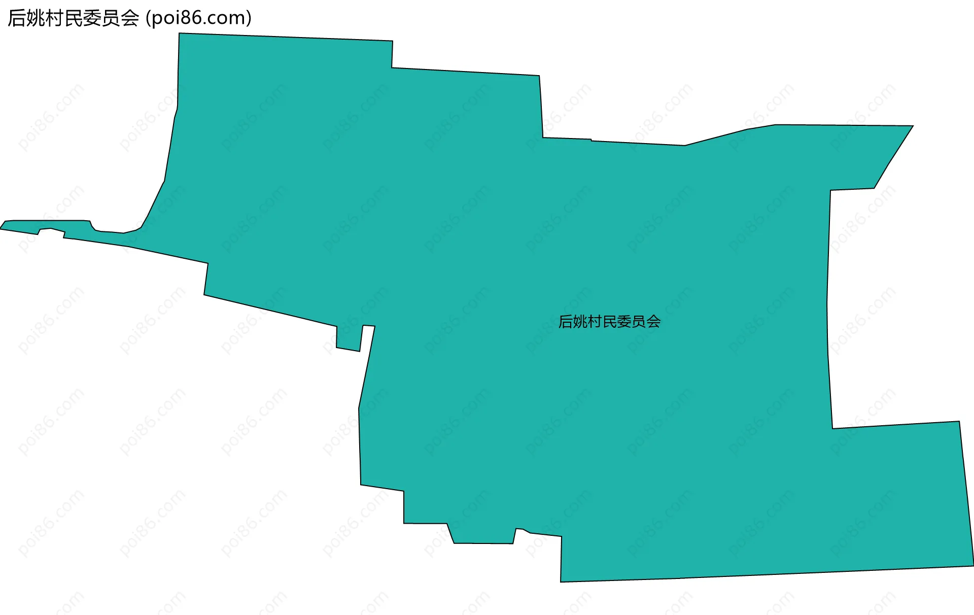 后姚村民委员会边界地图