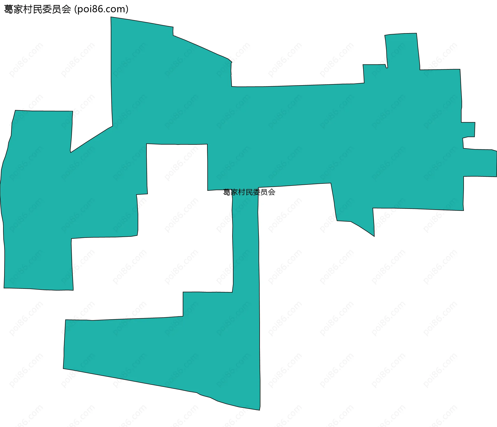 葛家村民委员会边界地图