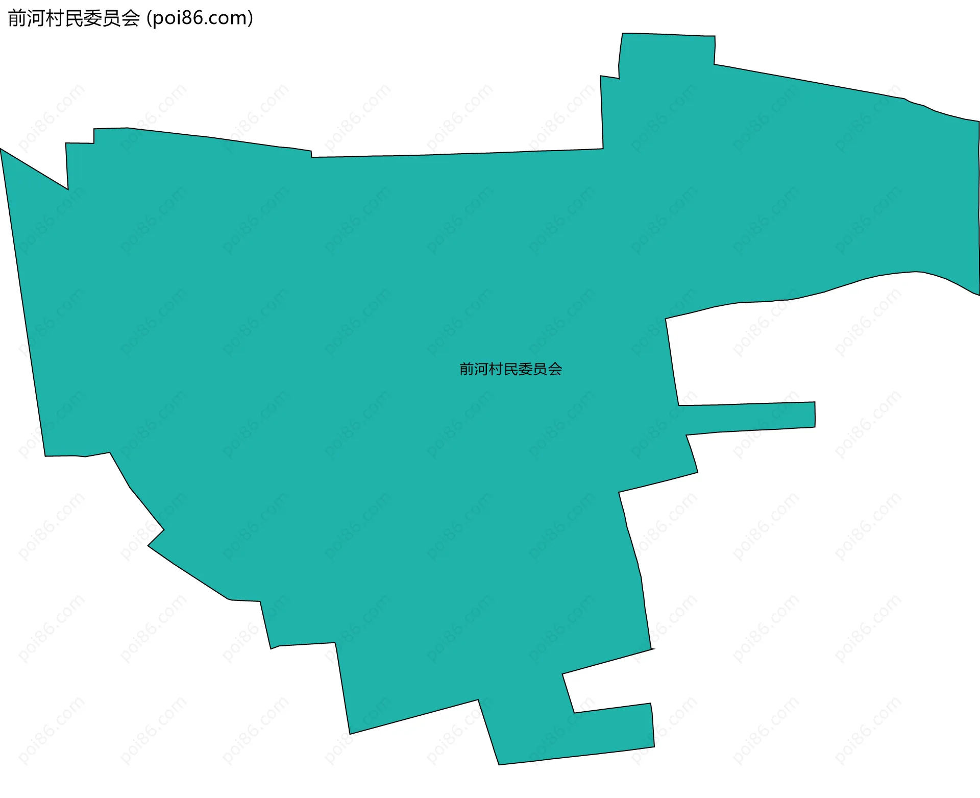 前河村民委员会边界地图