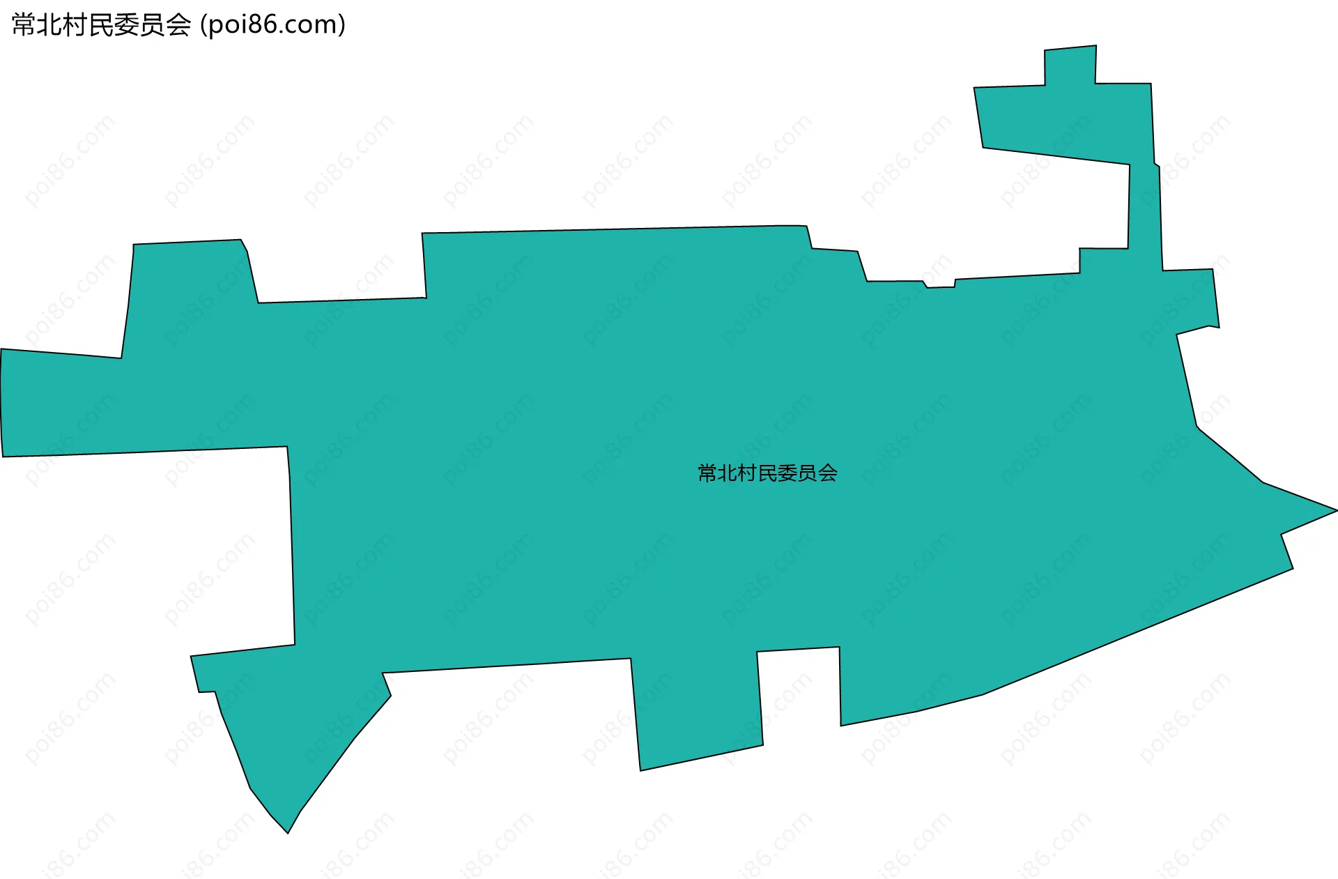 常北村民委员会边界地图