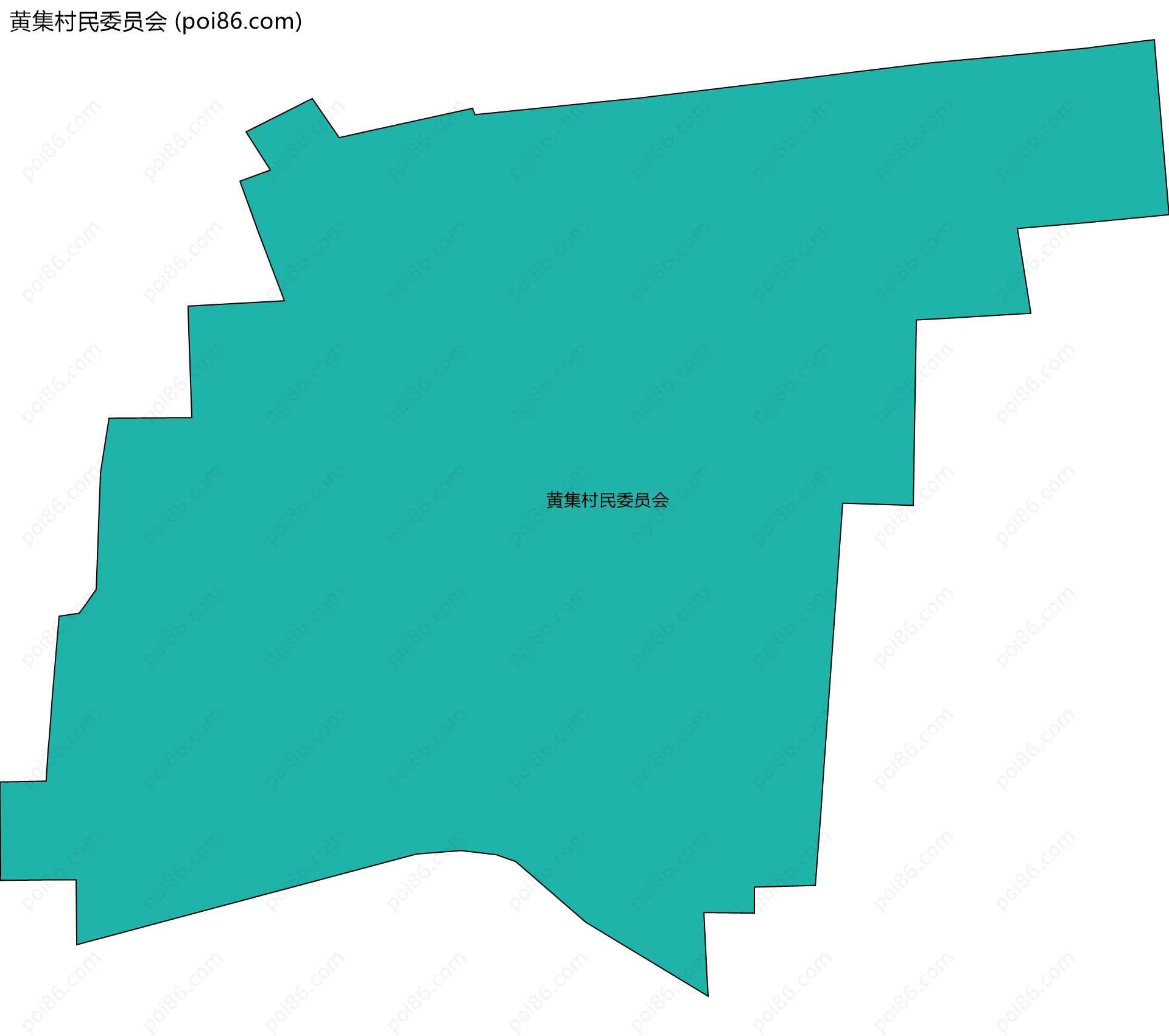 黄集村民委员会边界地图