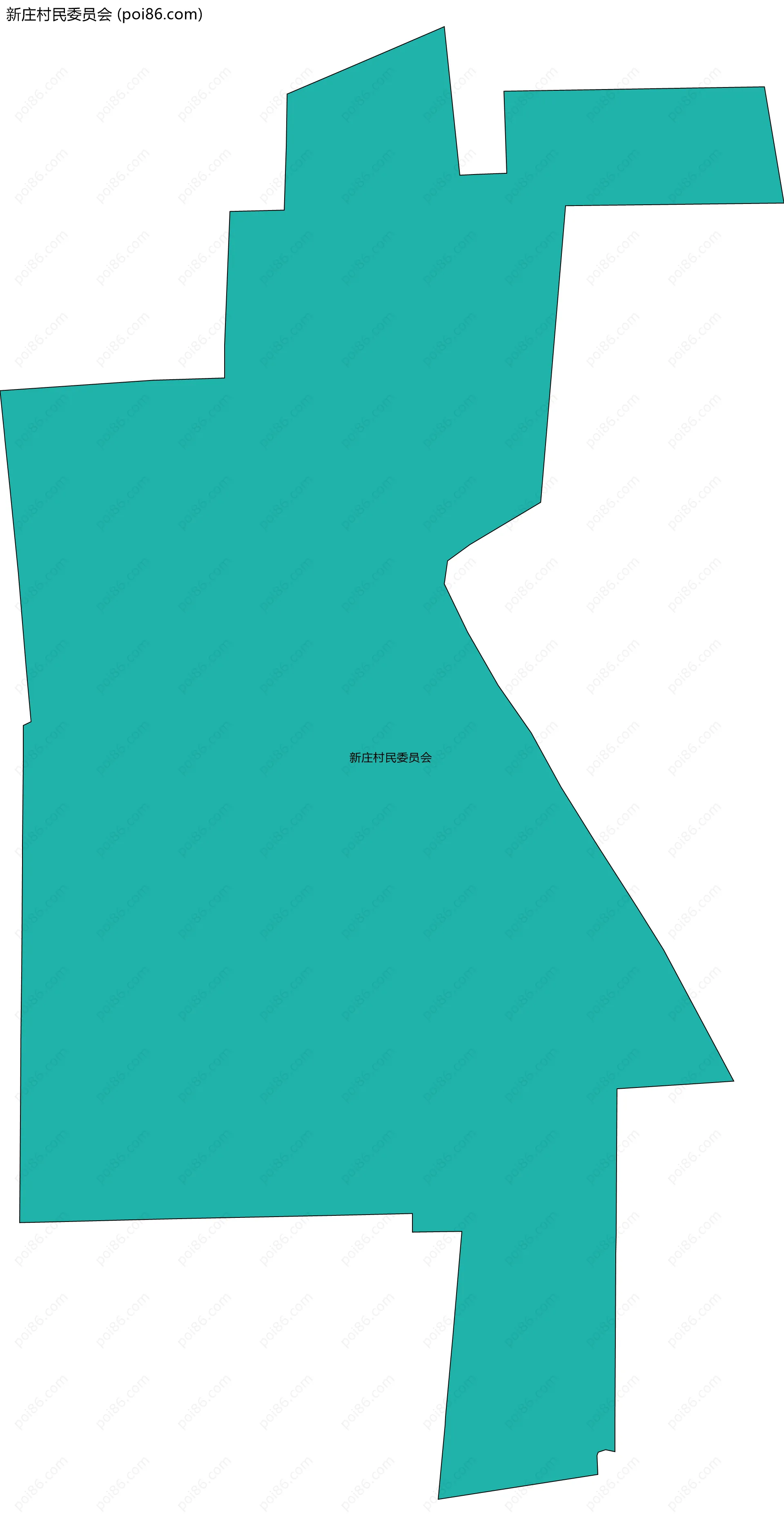新庄村民委员会边界地图