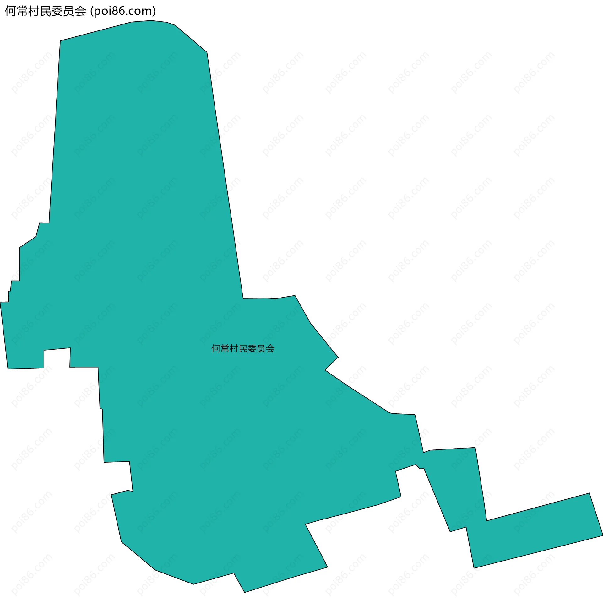 何常村民委员会边界地图