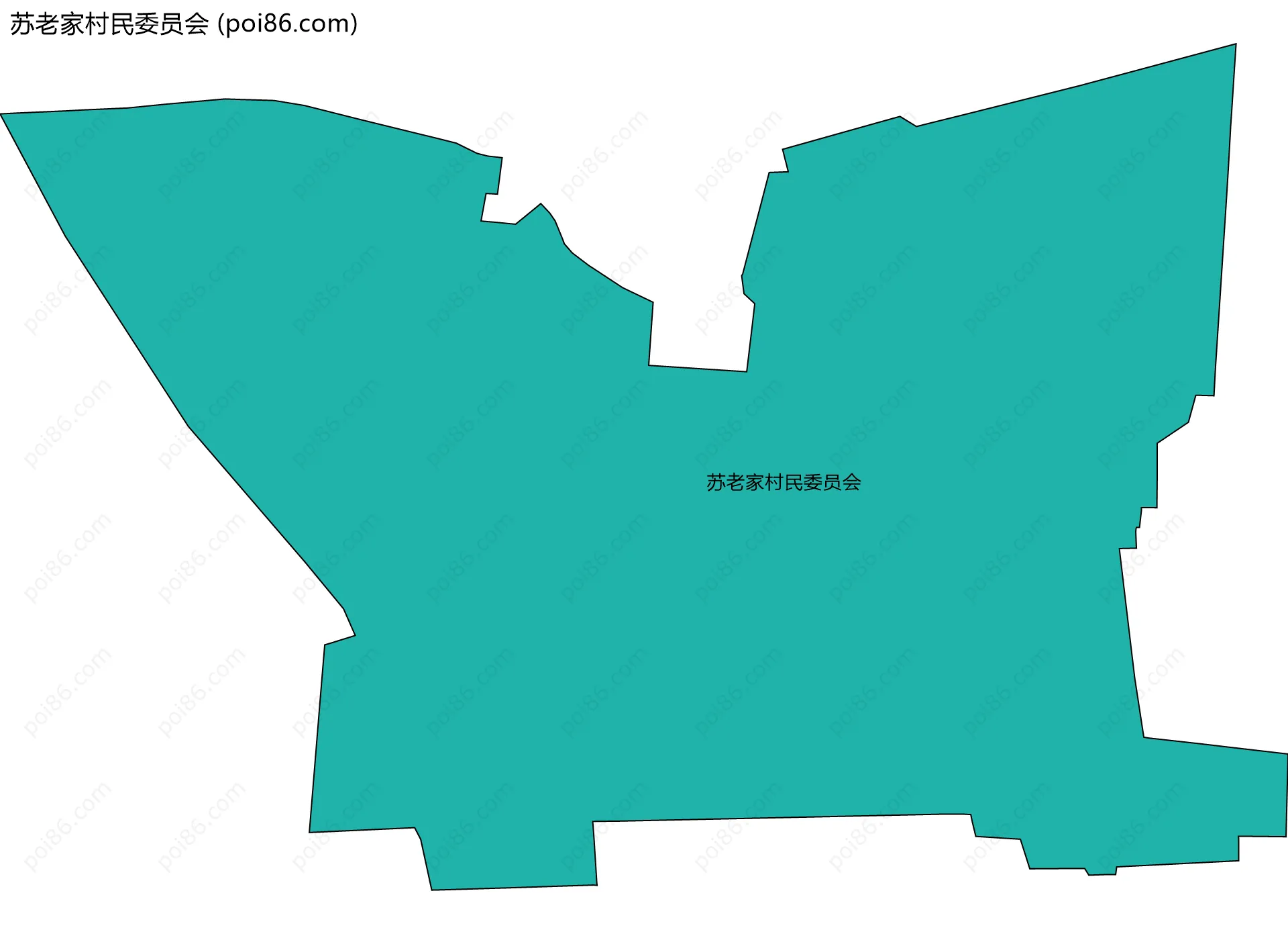 苏老家村民委员会边界地图