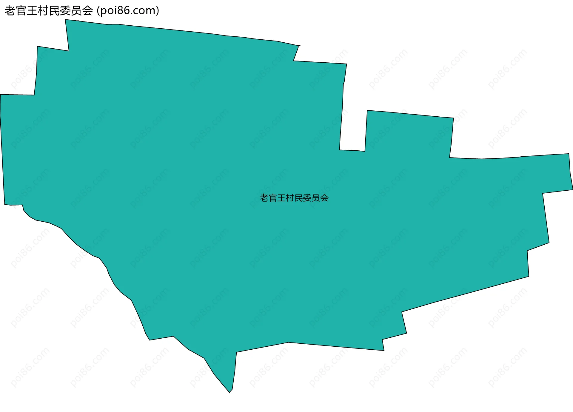 老官王村民委员会边界地图