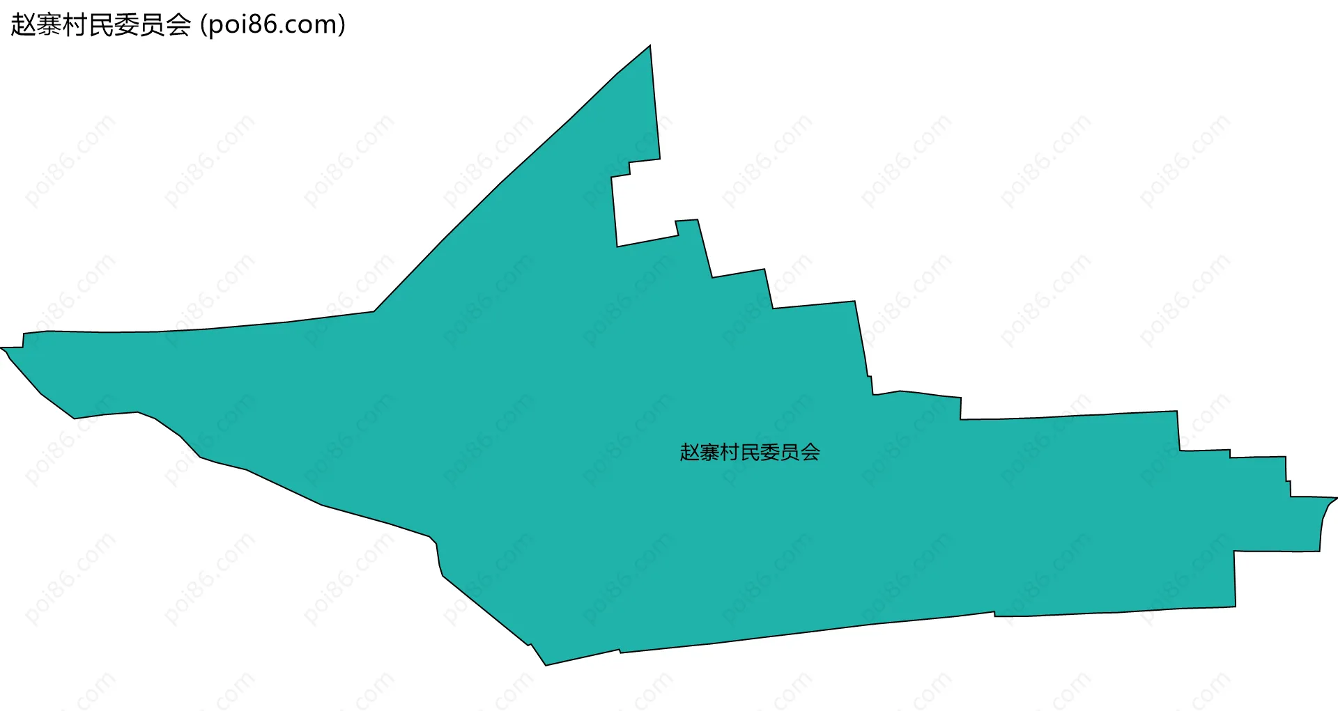 赵寨村民委员会边界地图