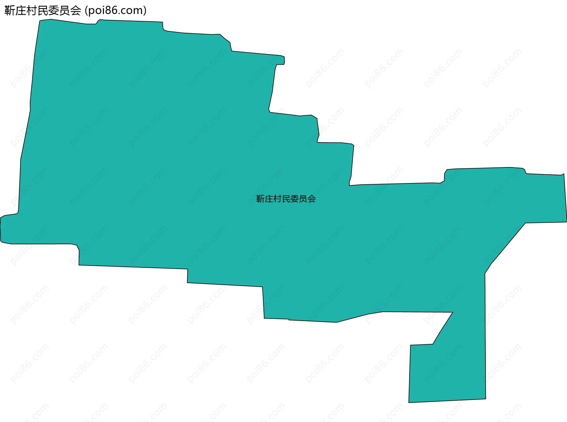 靳庄村民委员会边界地图