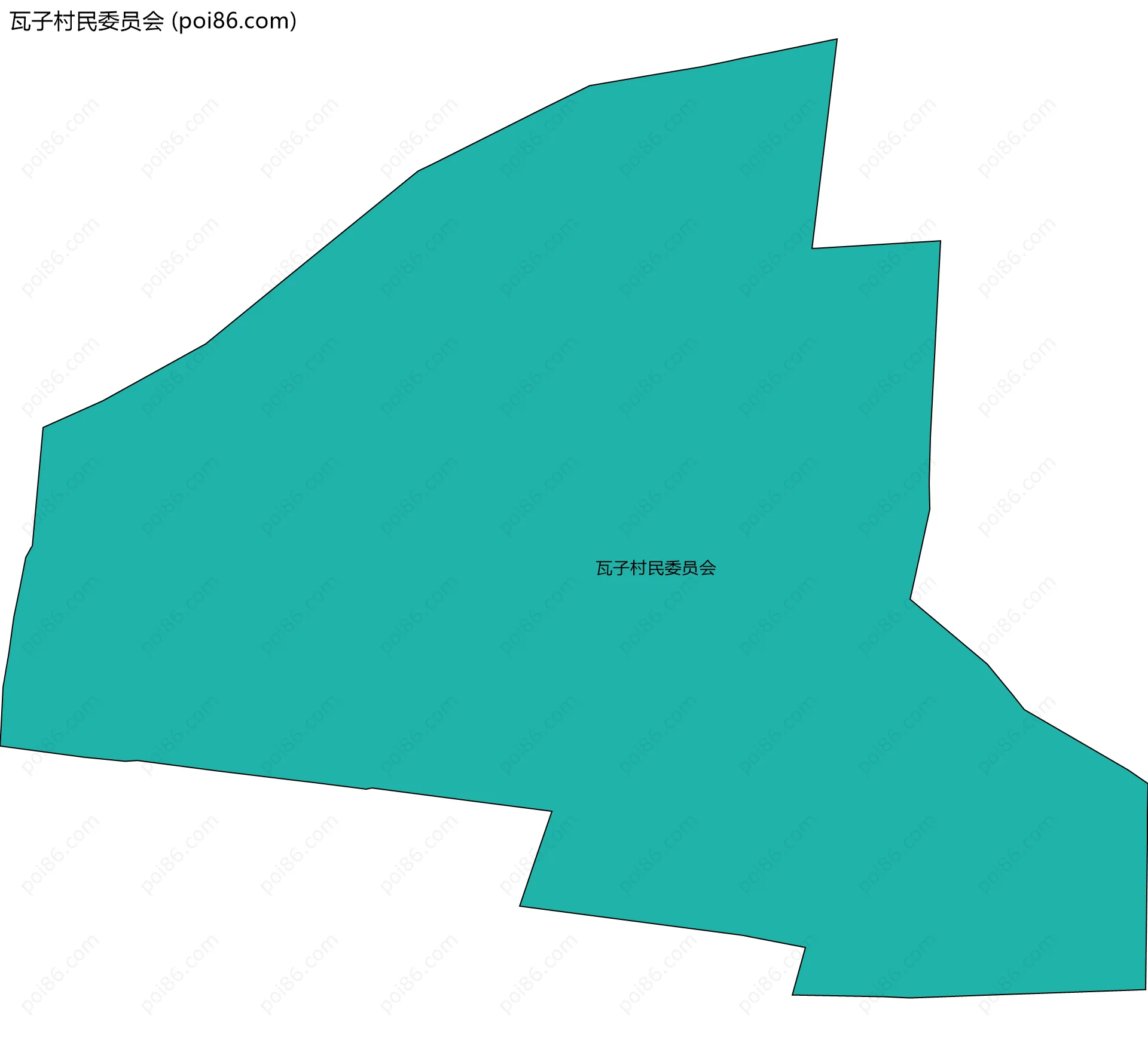 瓦子村民委员会边界地图