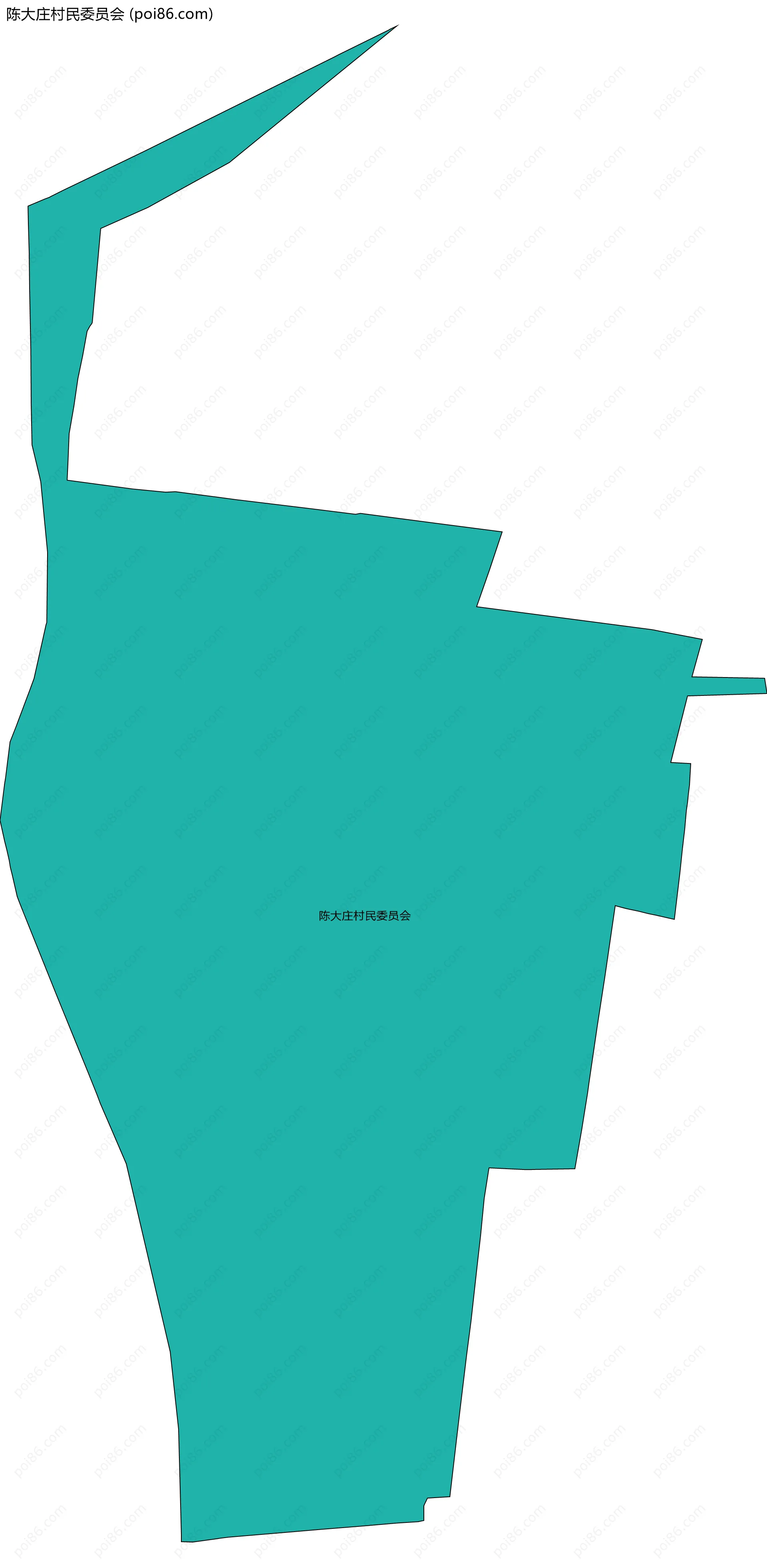 陈大庄村民委员会边界地图