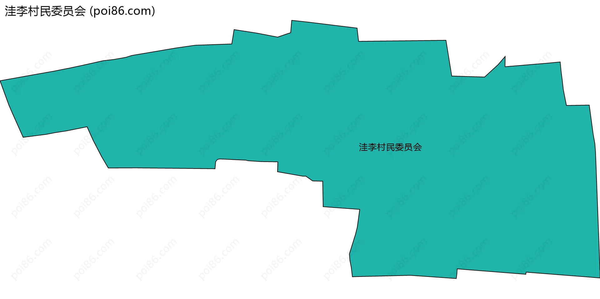 洼李村民委员会边界地图
