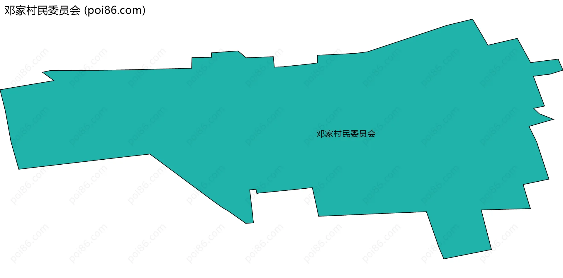 邓家村民委员会边界地图