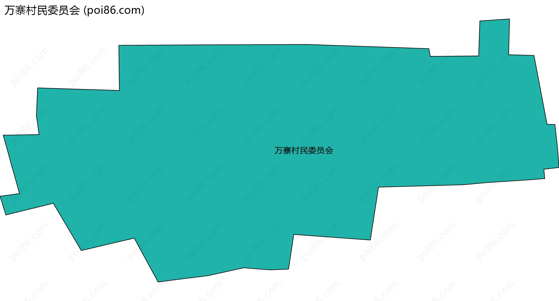万寨村民委员会边界地图