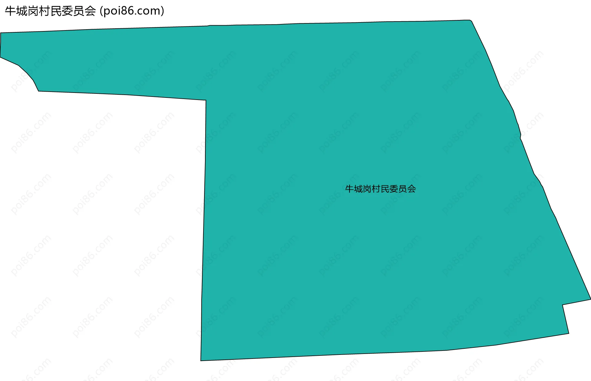 牛城岗村民委员会边界地图