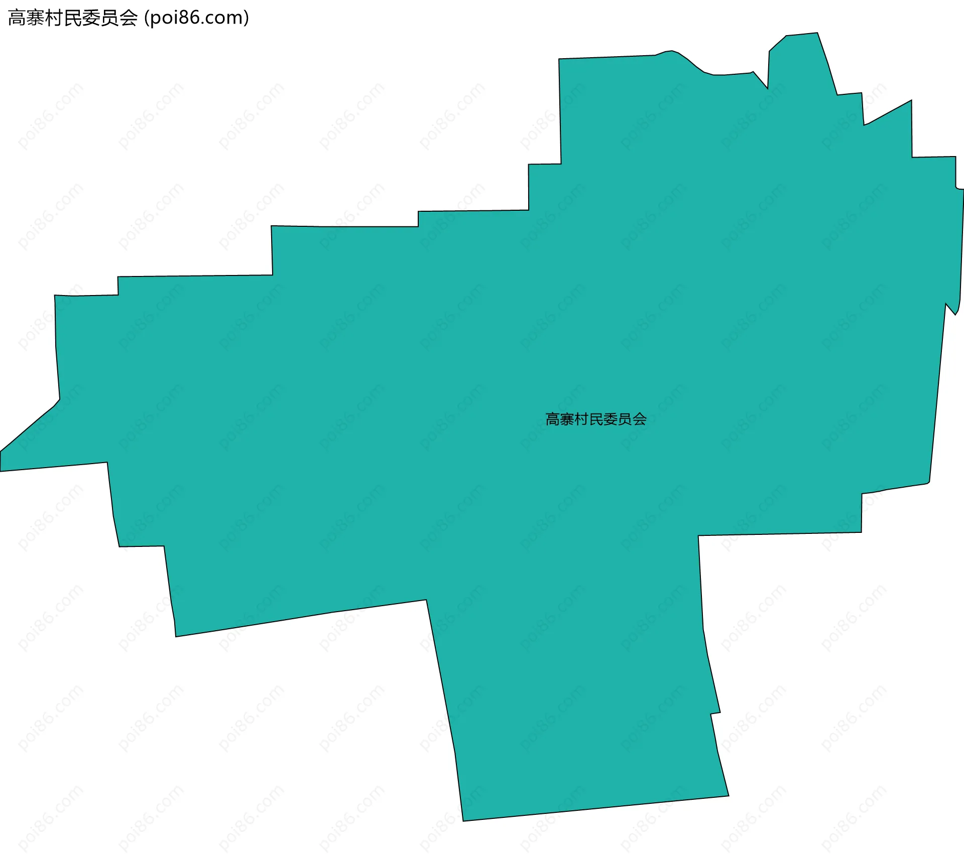 高寨村民委员会边界地图