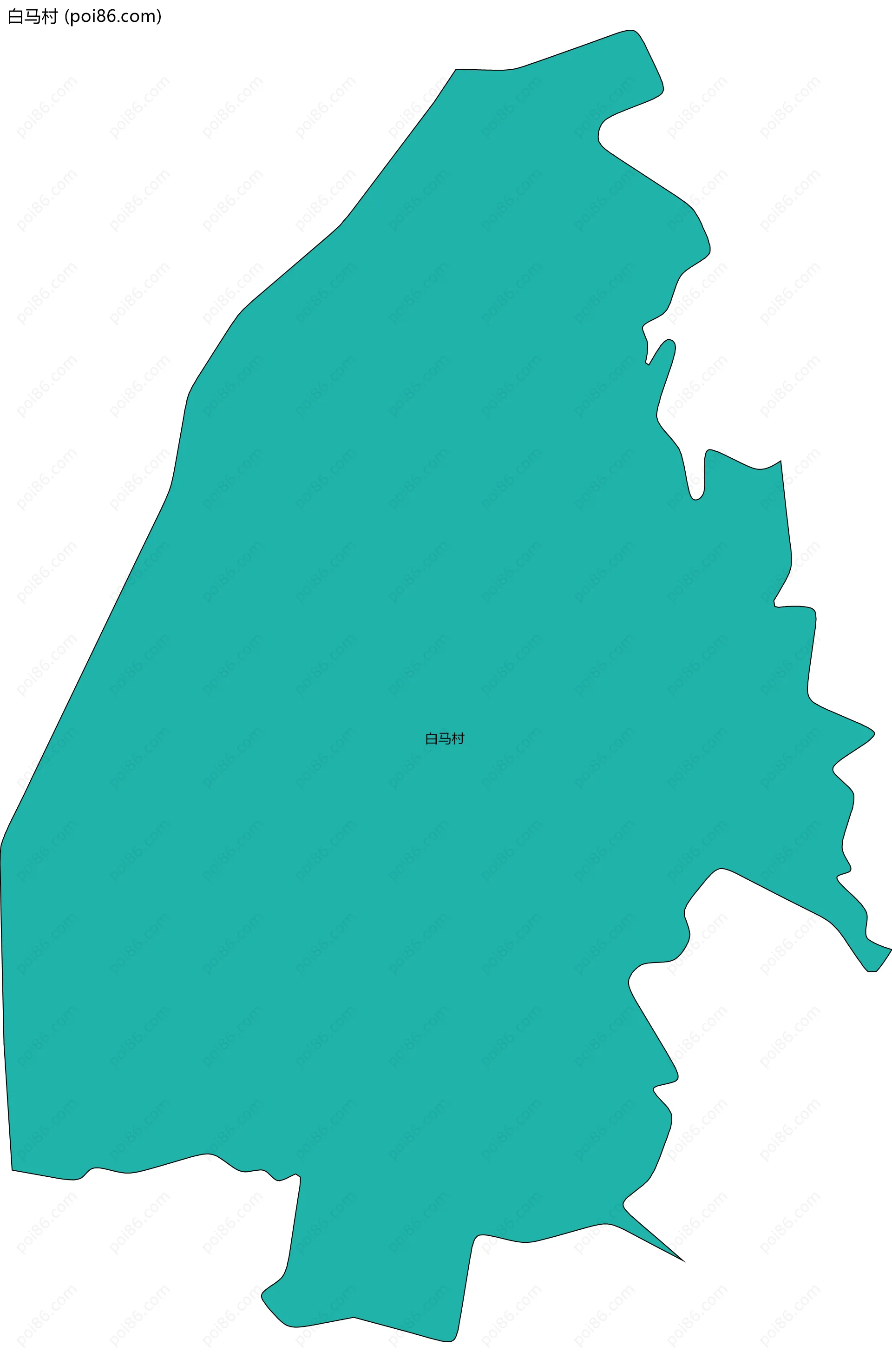 白马村边界地图
