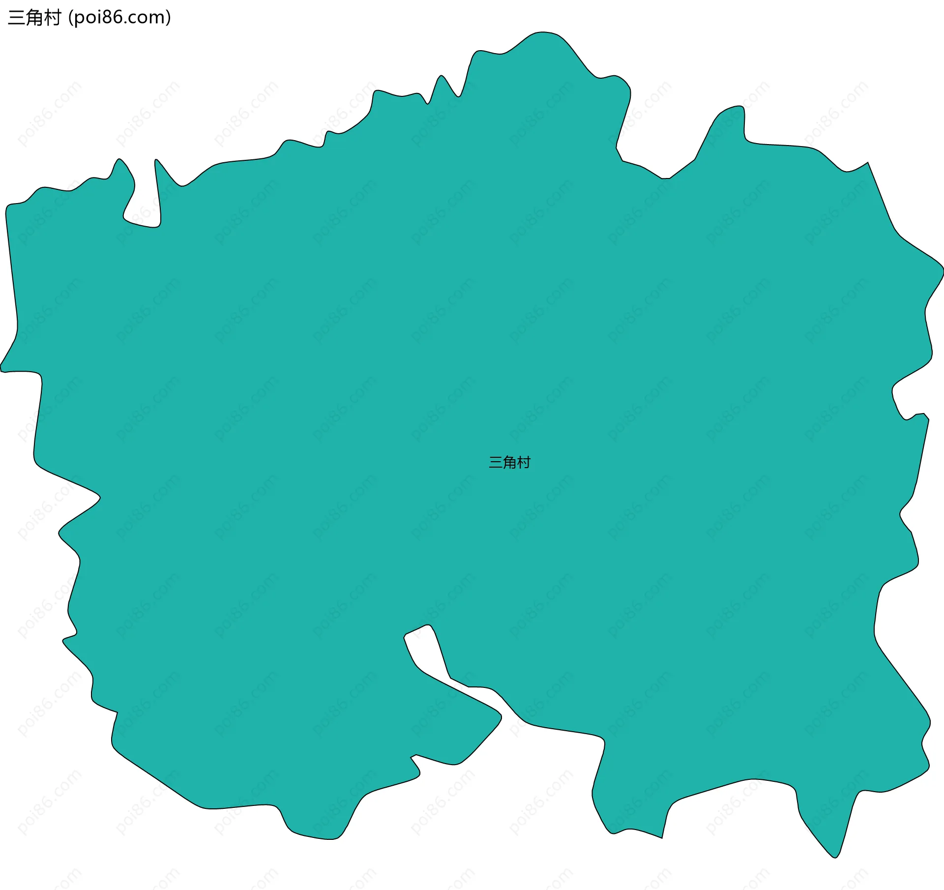 三角村边界地图