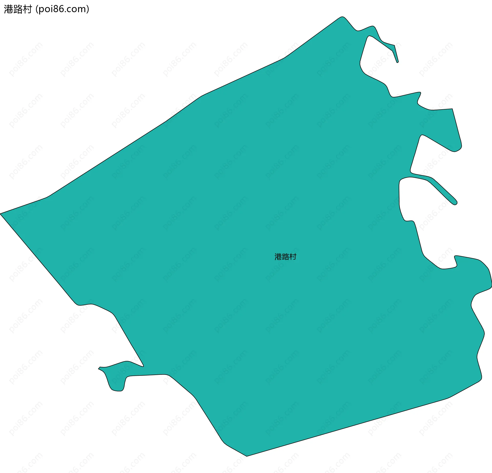 港路村边界地图