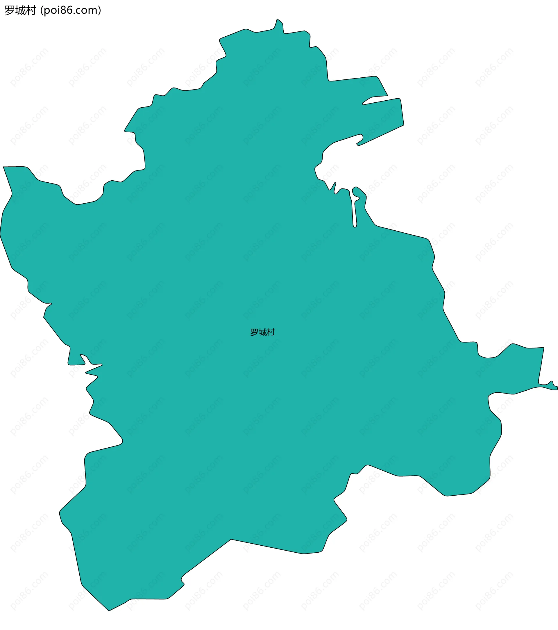 罗城村边界地图