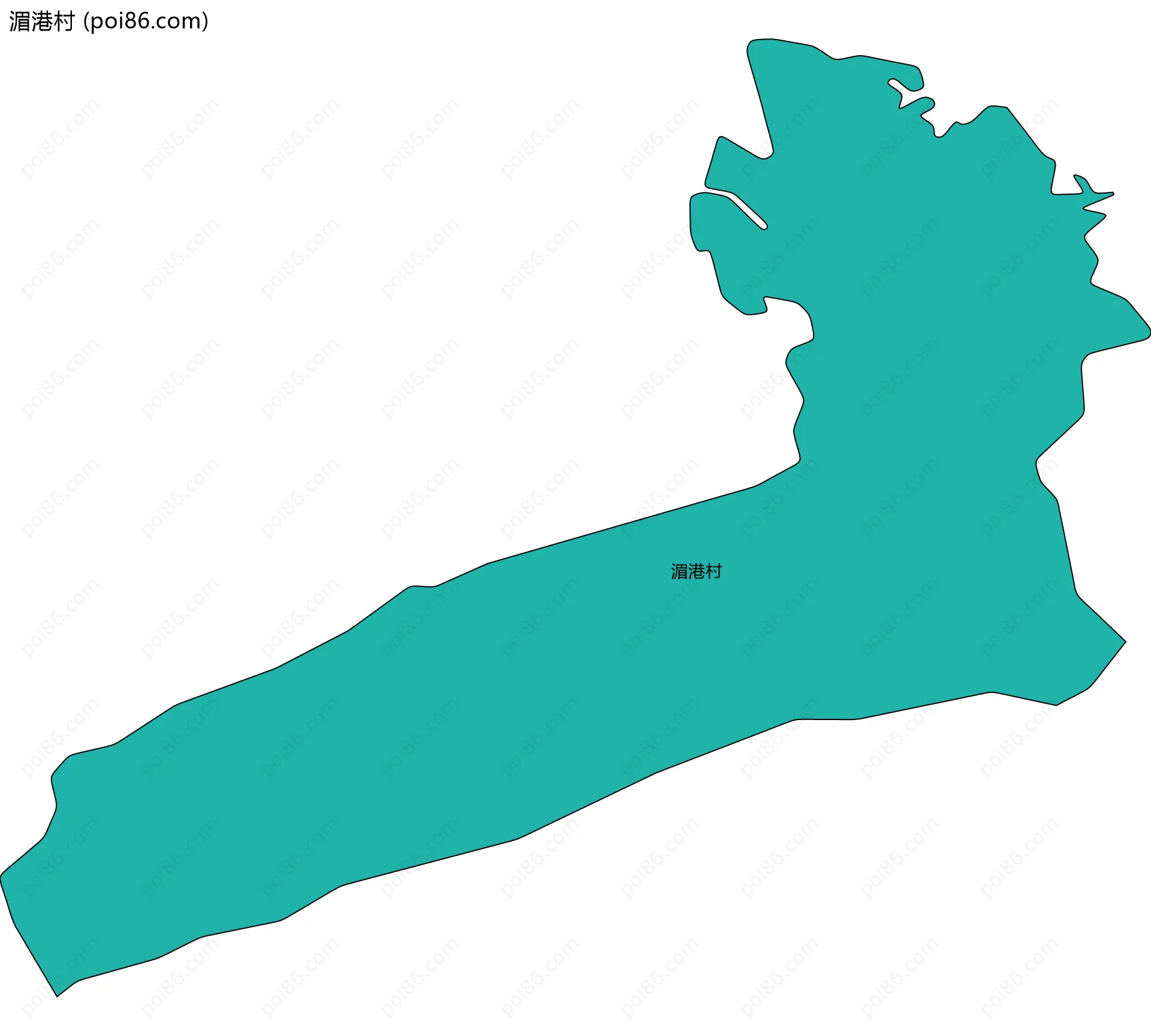 湄港村边界地图