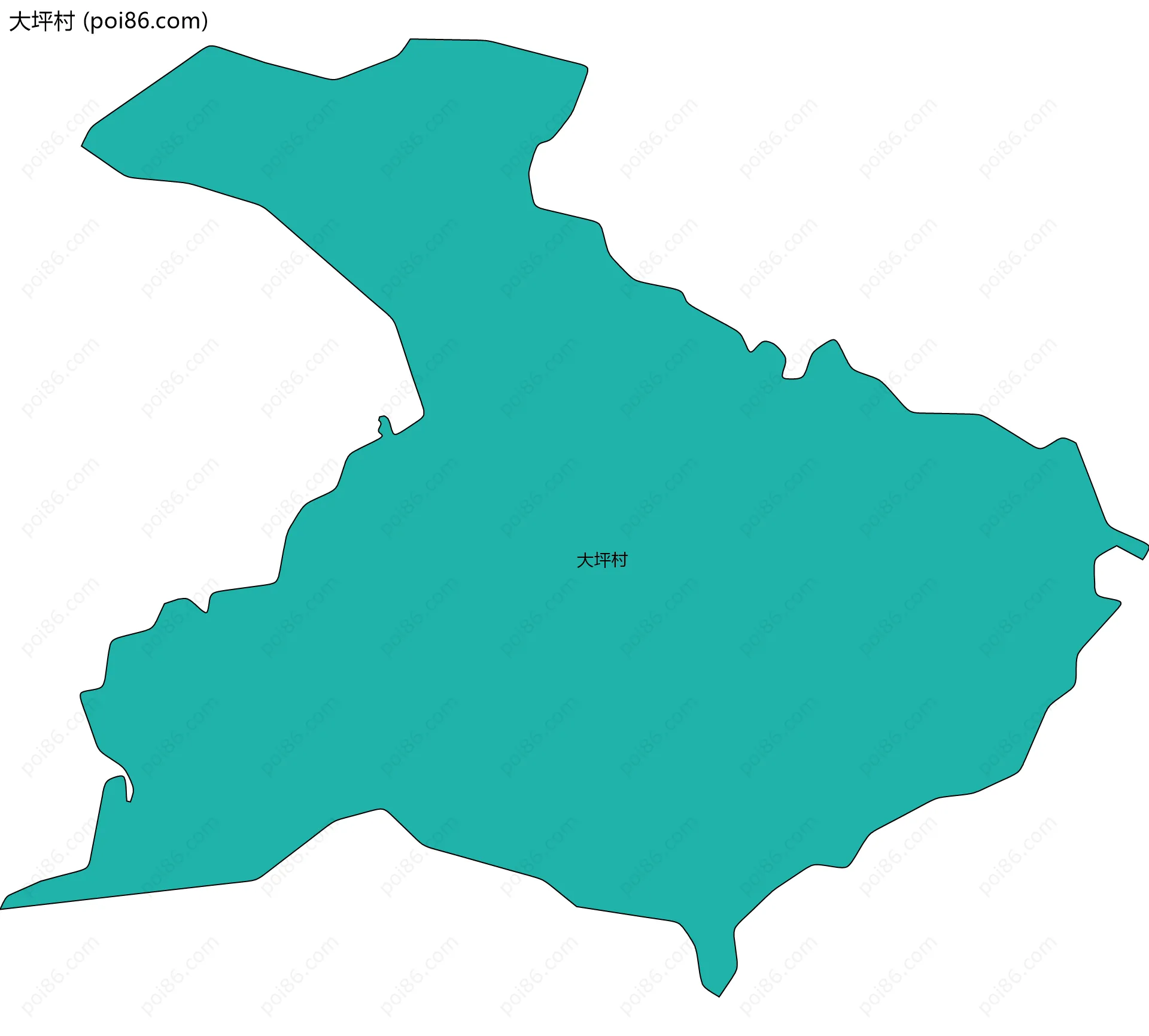 大坪村边界地图