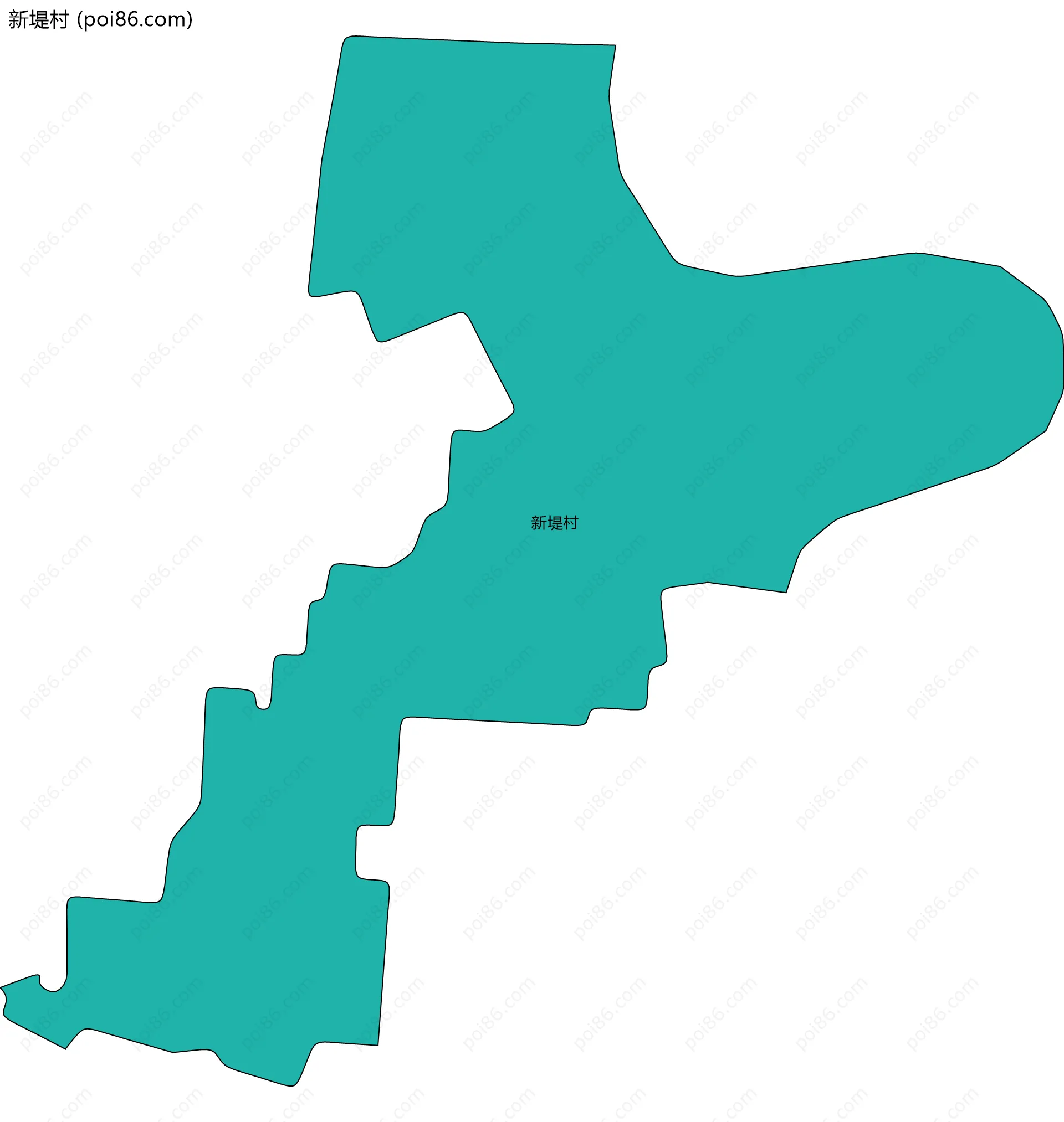 新堤村边界地图