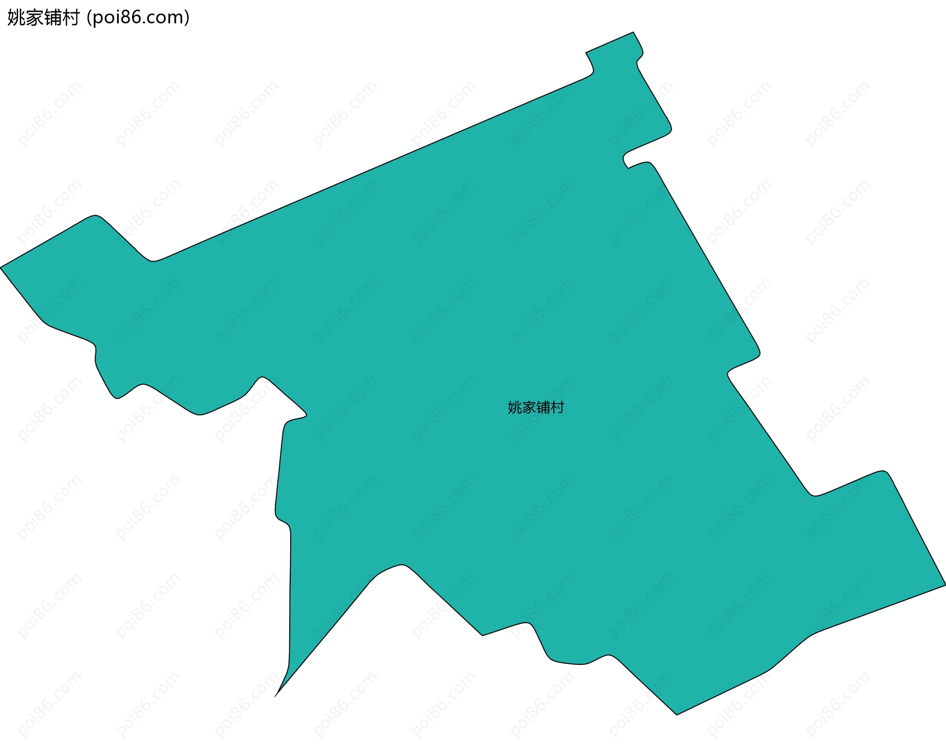 姚家铺村边界地图