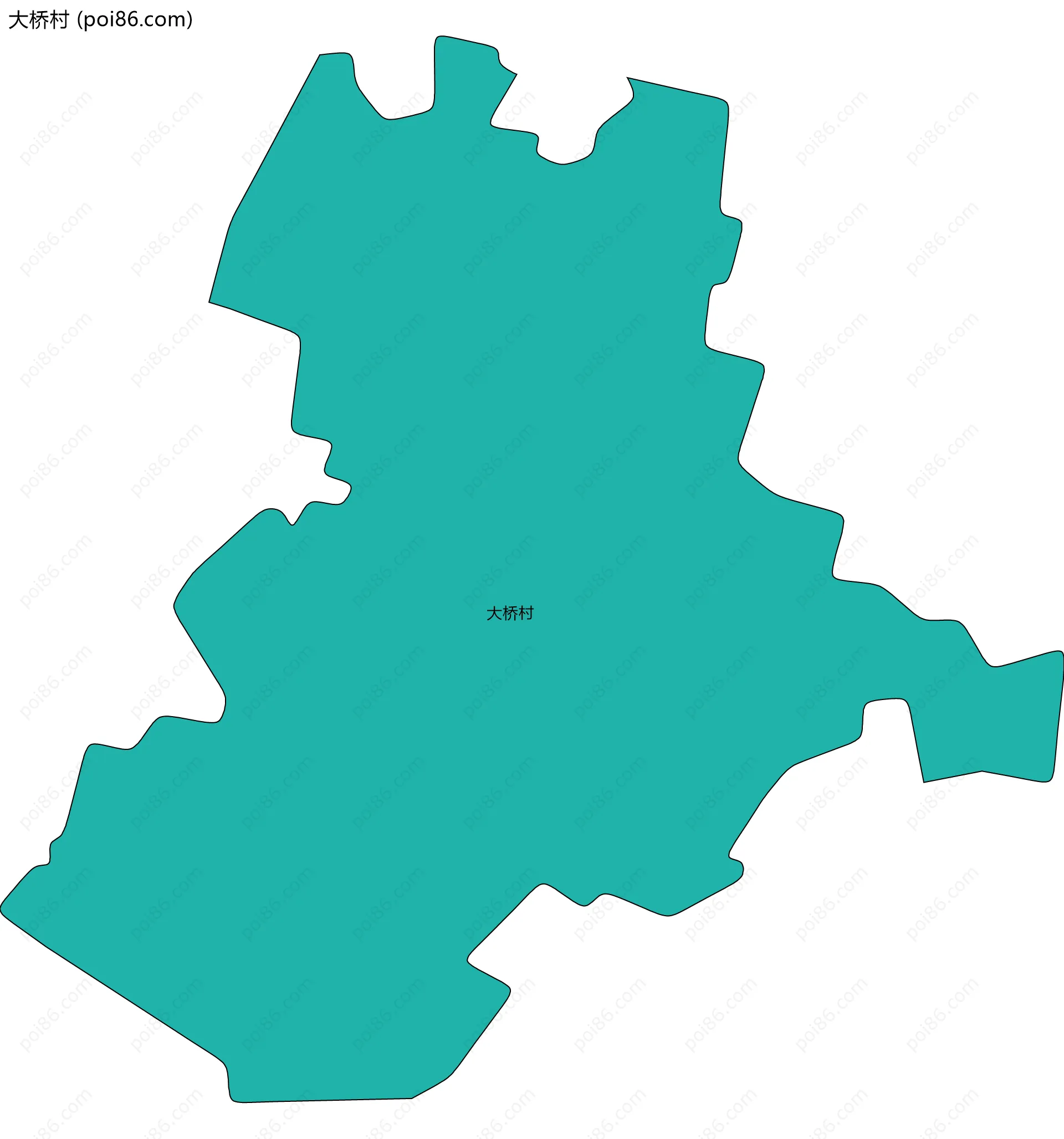 大桥村边界地图