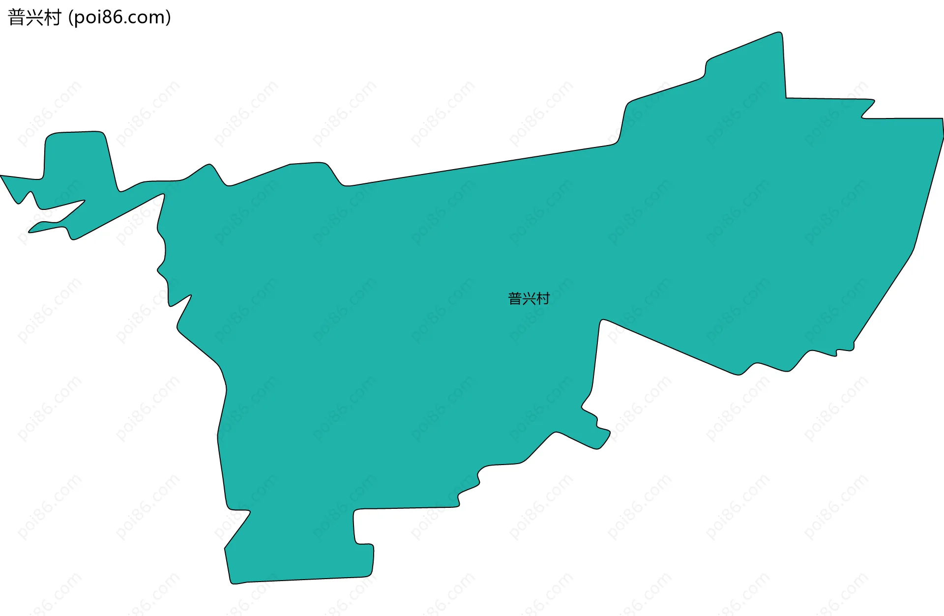 普兴村边界地图