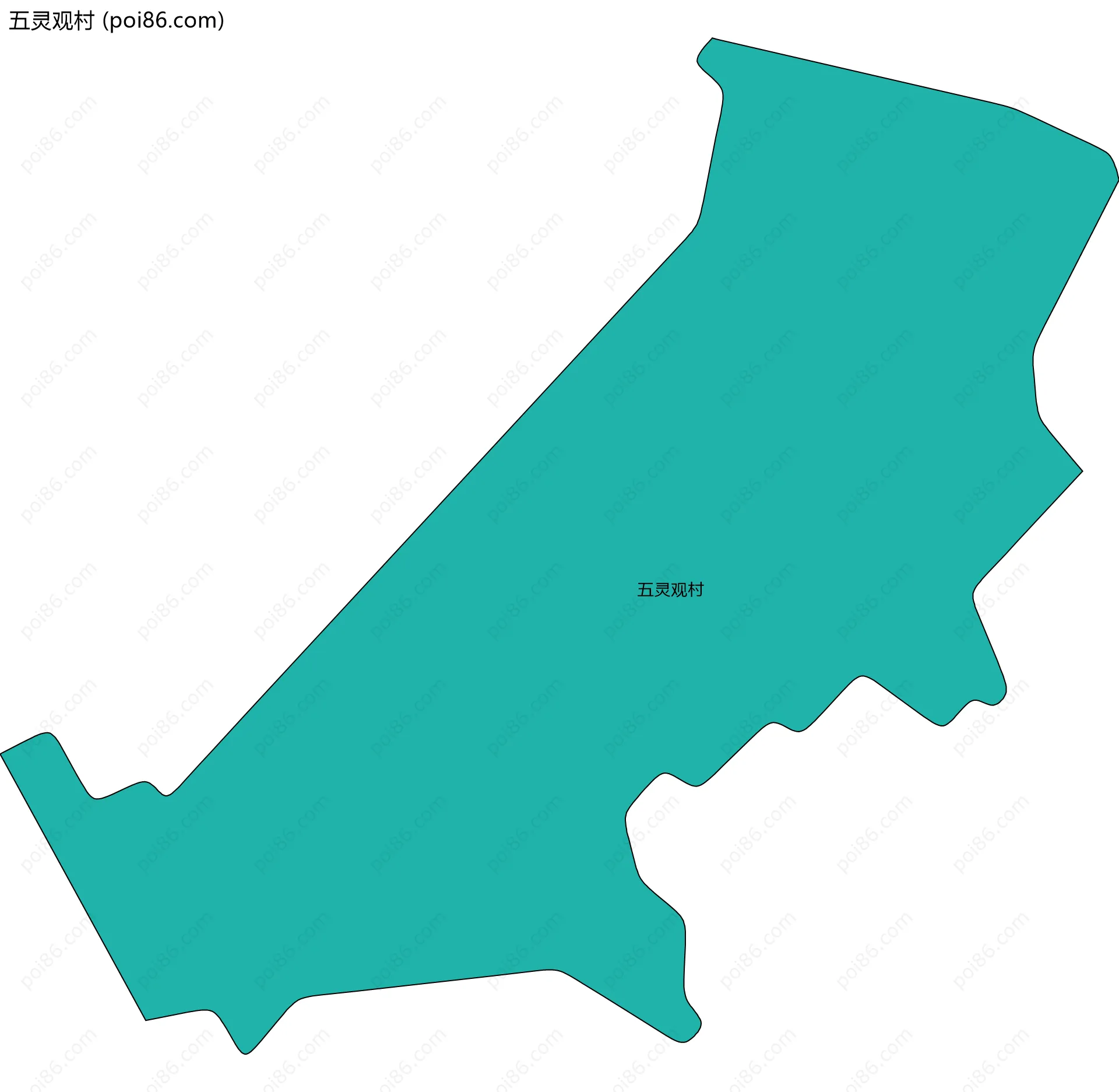 五灵观村边界地图