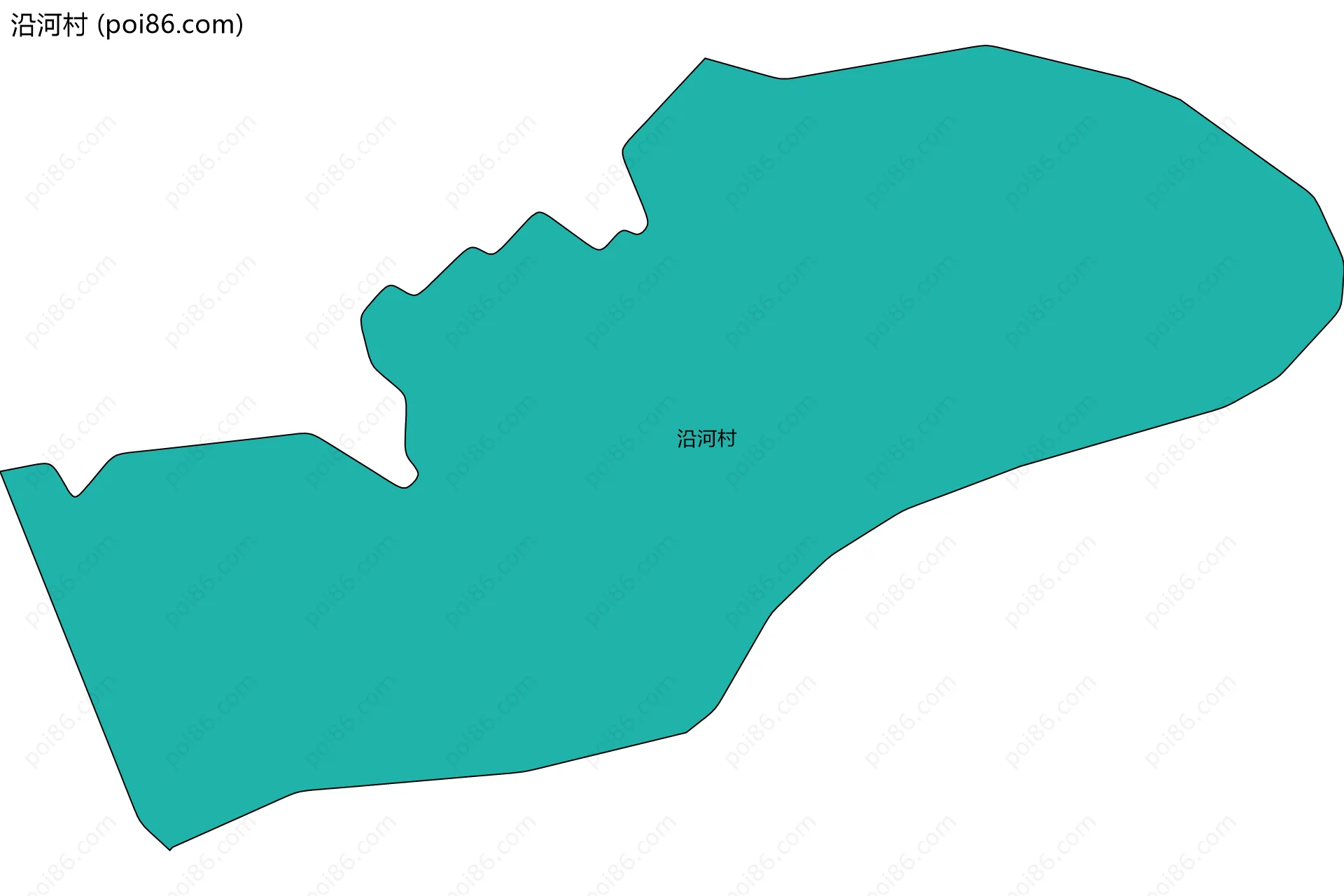 沿河村边界地图