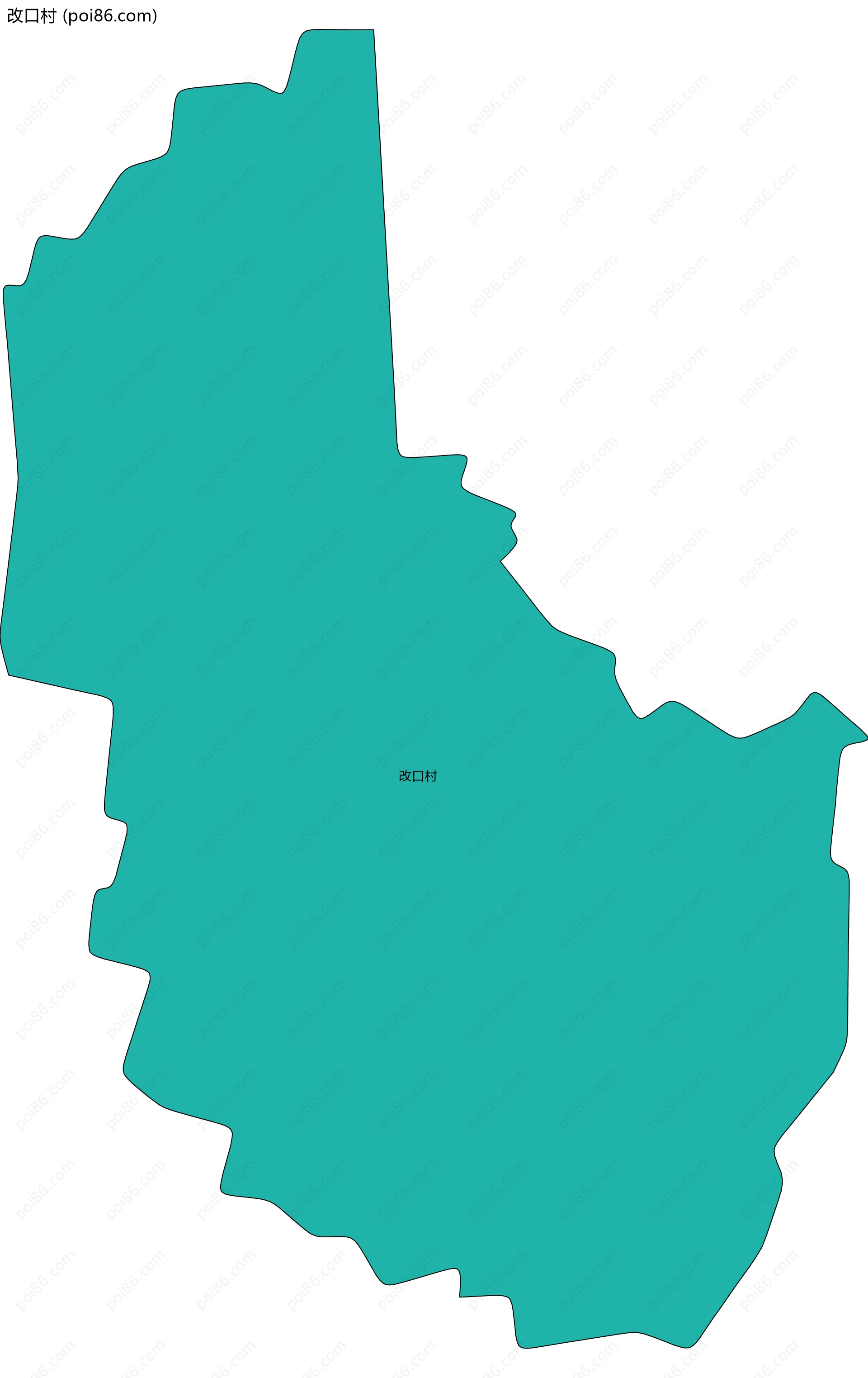 改口村边界地图