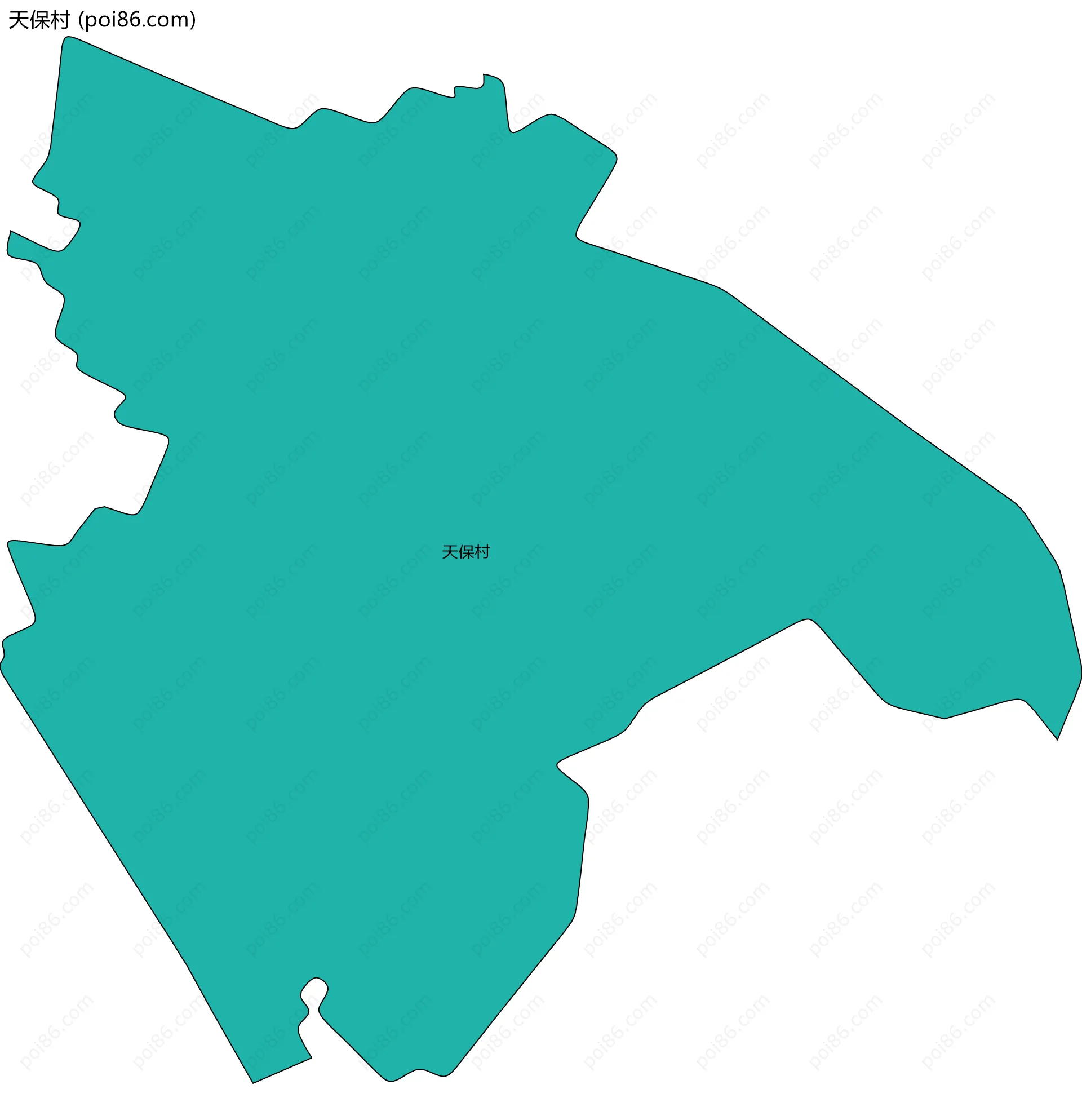 天保村边界地图