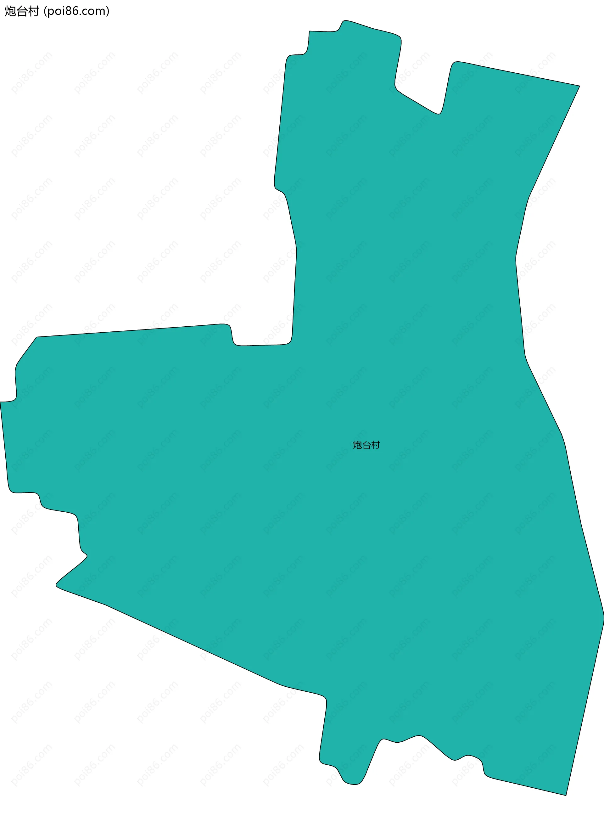 炮台村边界地图