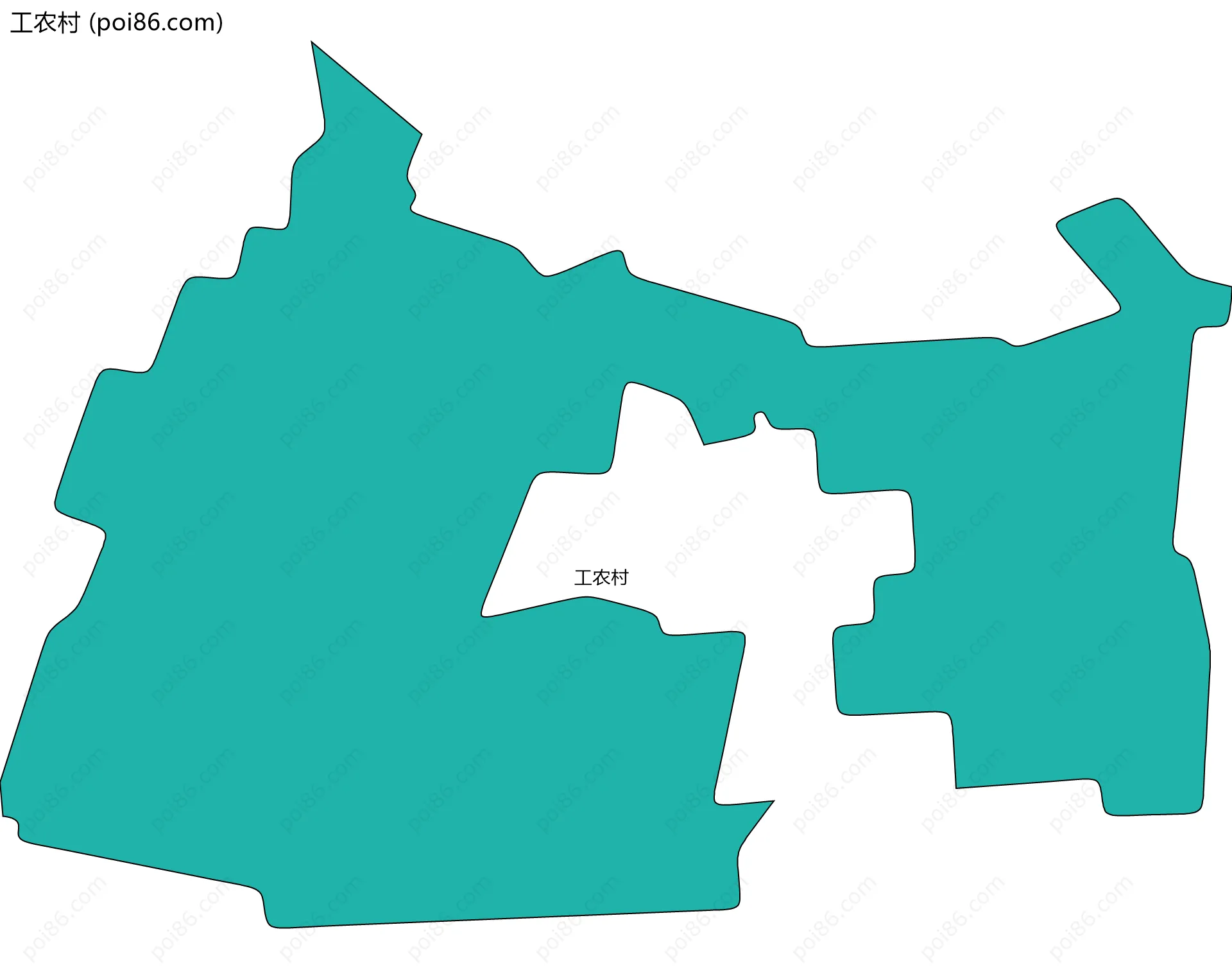 工农村边界地图