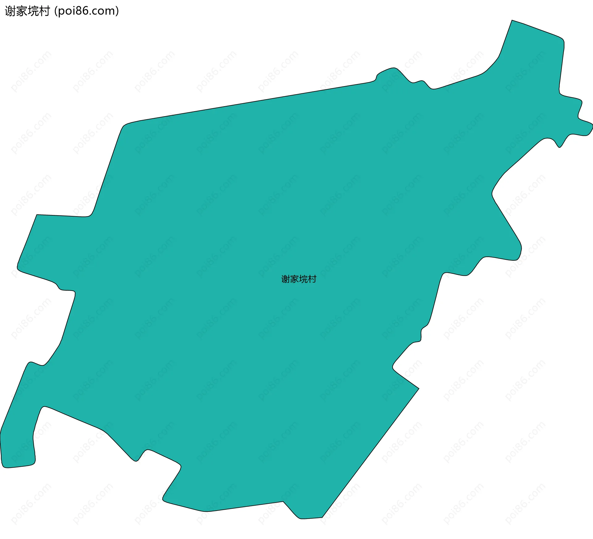 谢家垸村边界地图