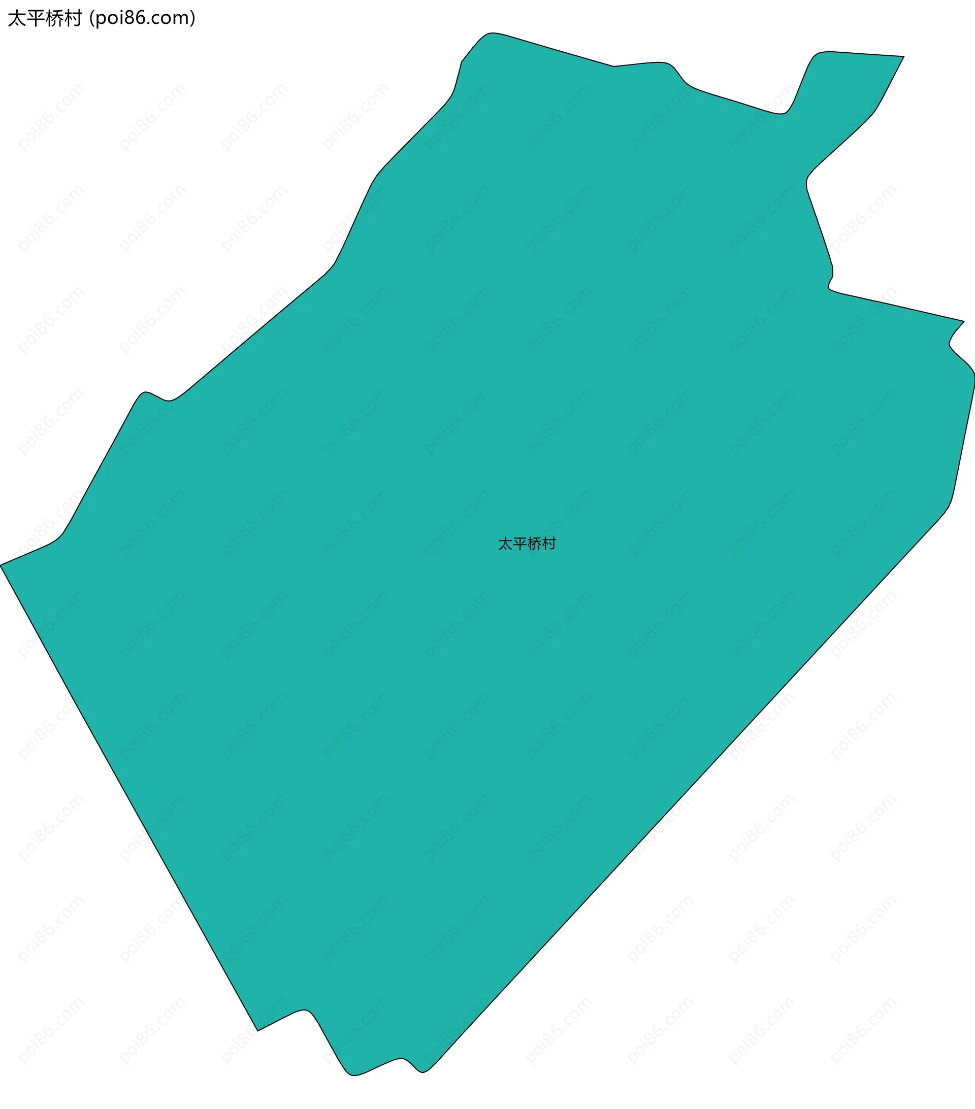 太平桥村边界地图