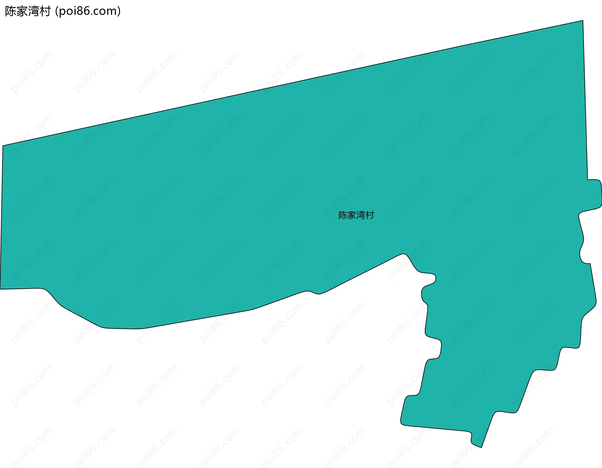 陈家湾村边界地图