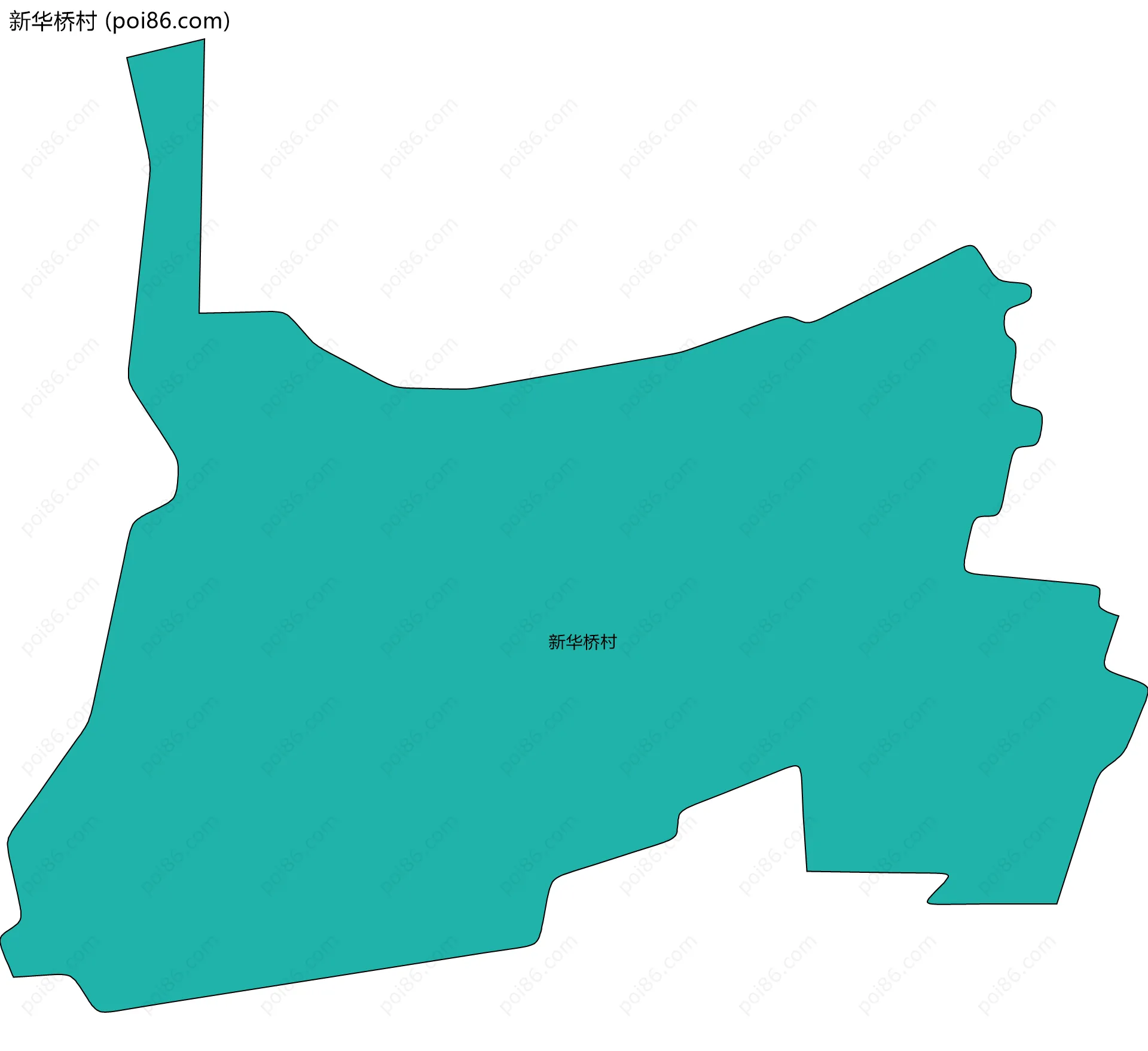 新华桥村边界地图