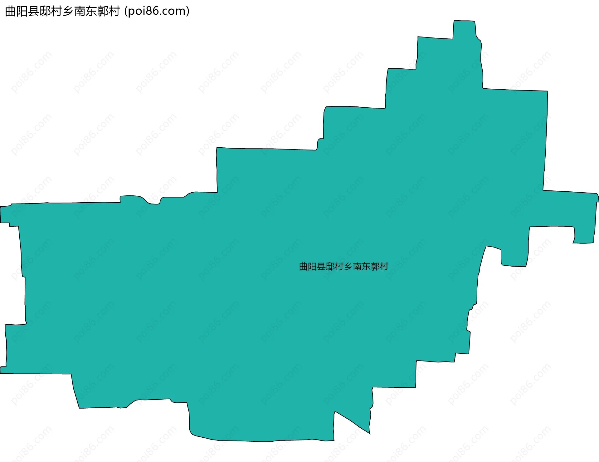 曲阳县邸村乡南东郭村边界地图