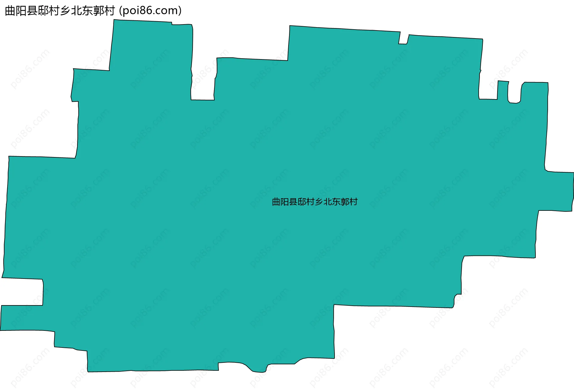 曲阳县邸村乡北东郭村边界地图