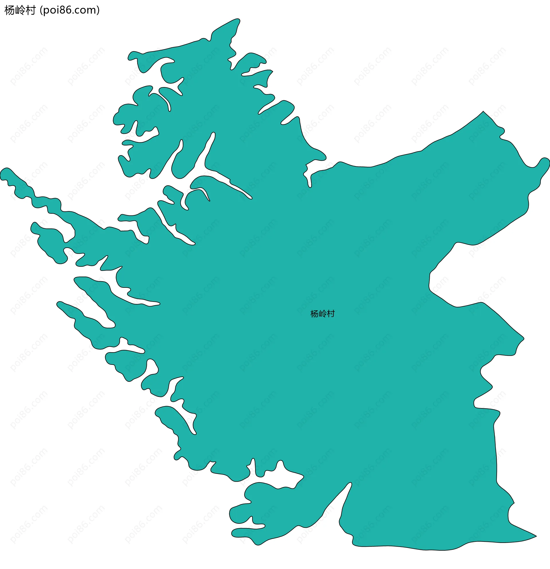 杨岭村边界地图