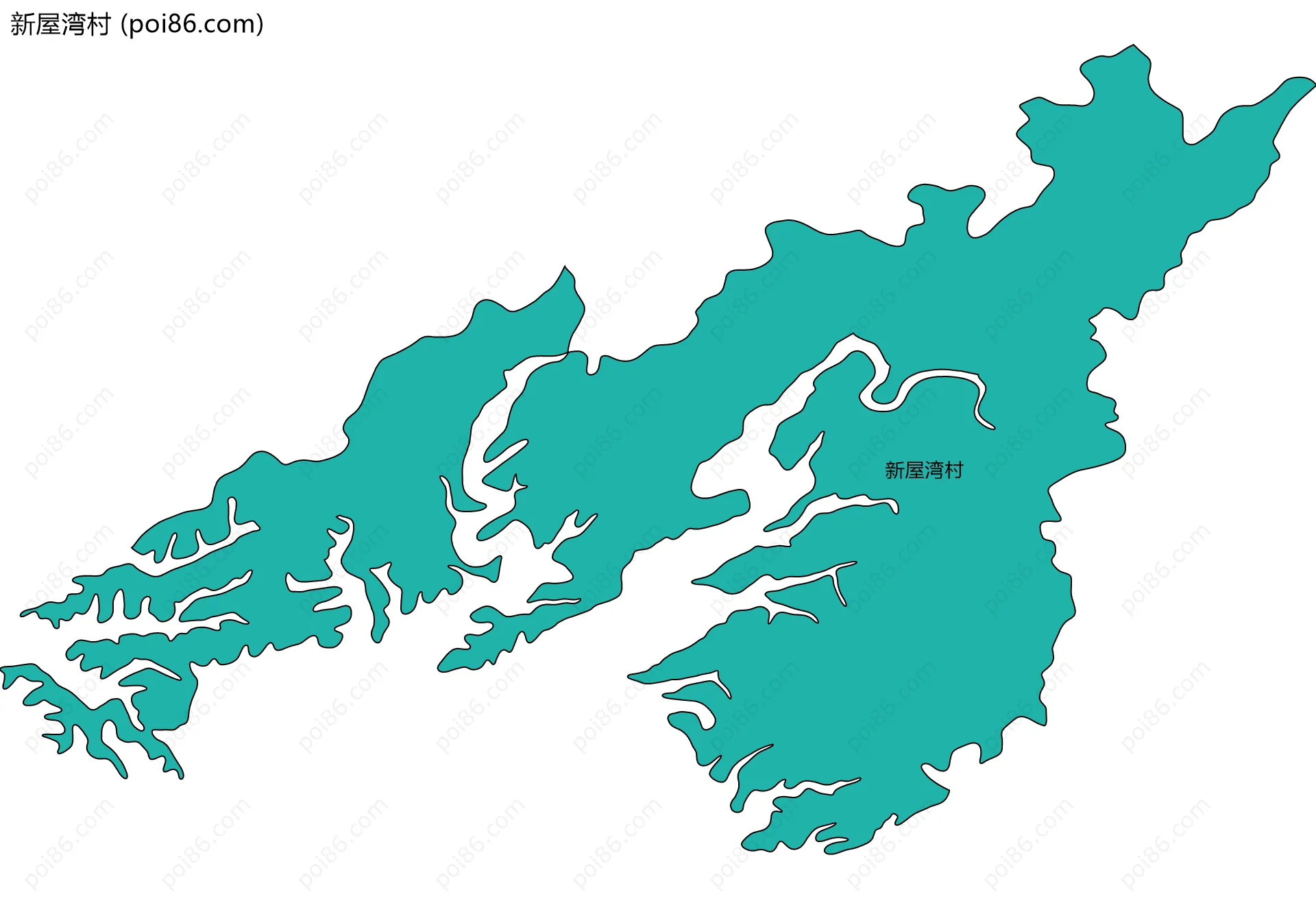 新屋湾村边界地图