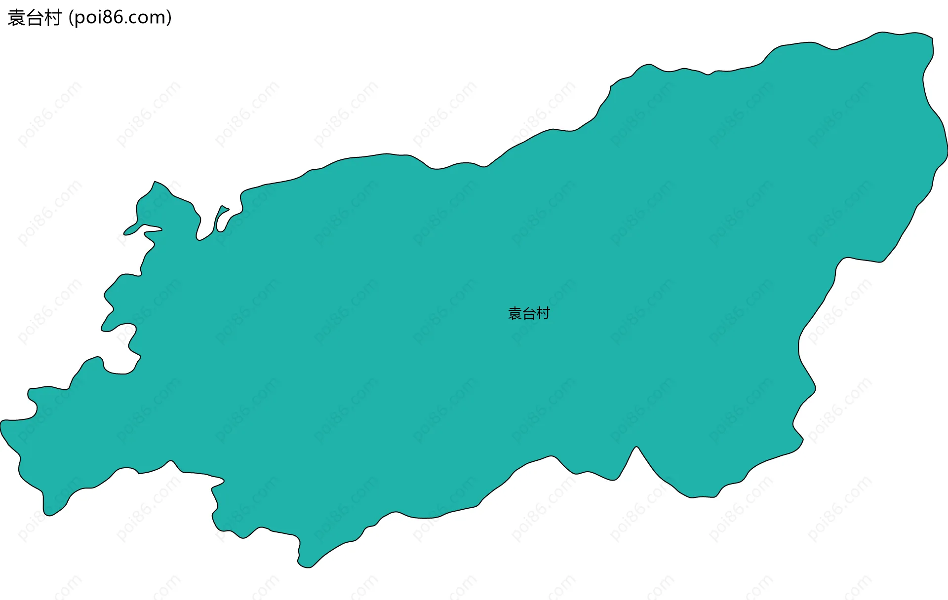 袁台村边界地图