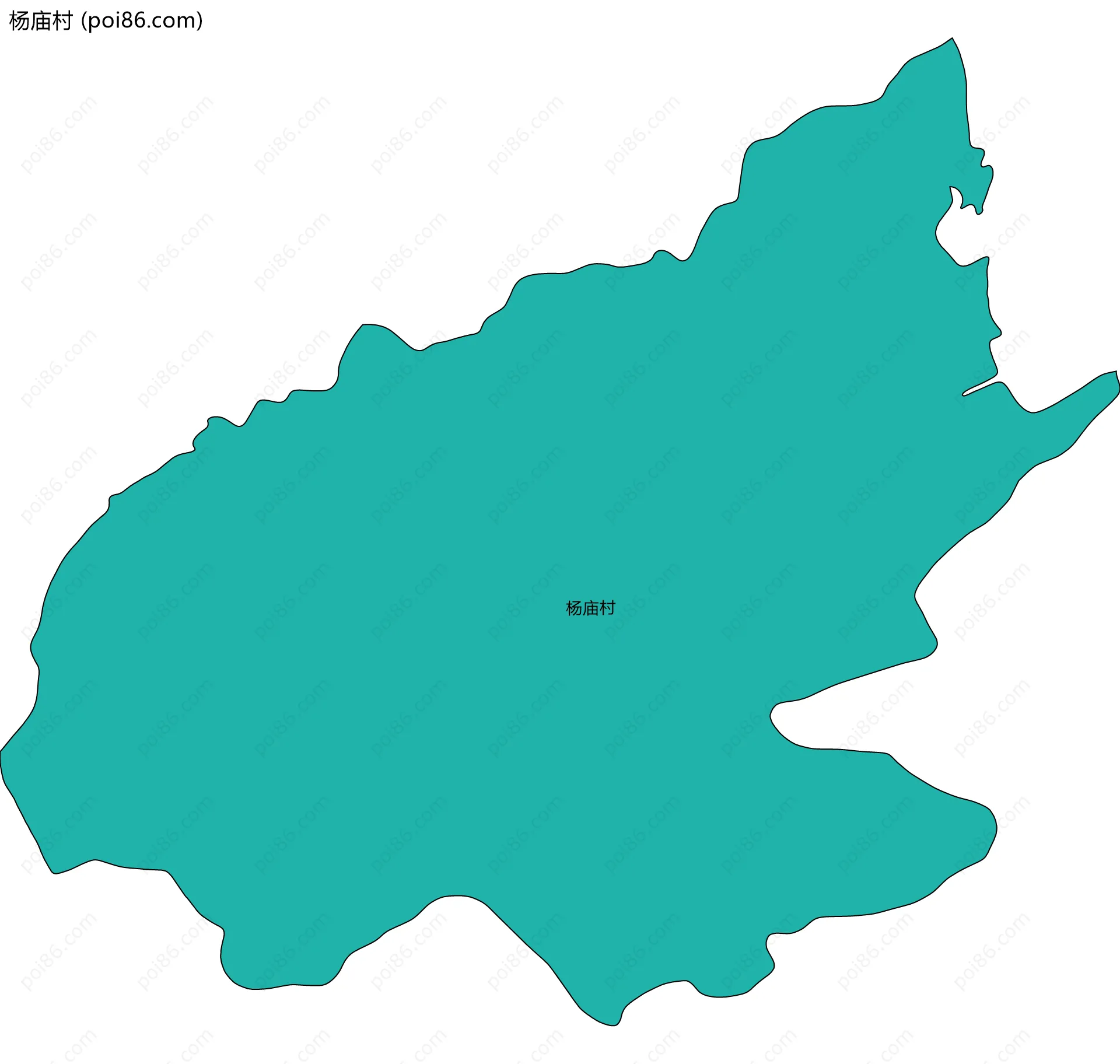 杨庙村边界地图