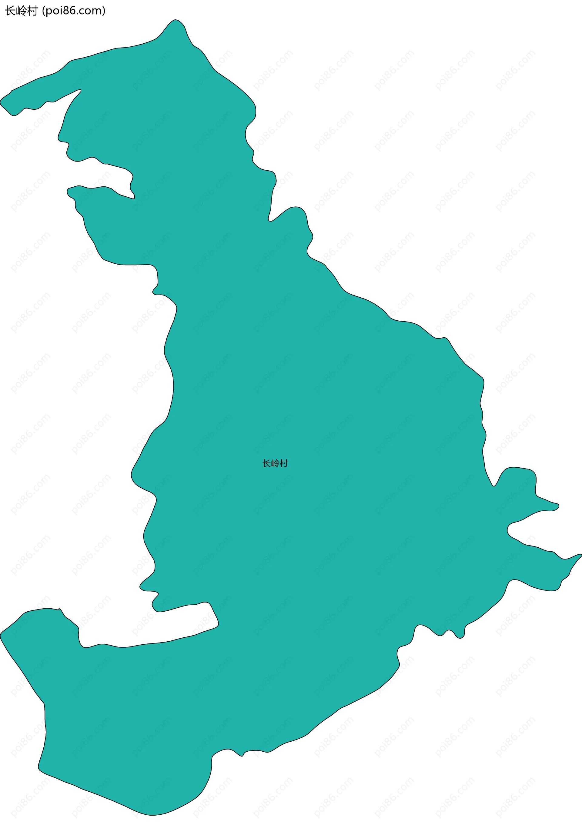 长岭村边界地图