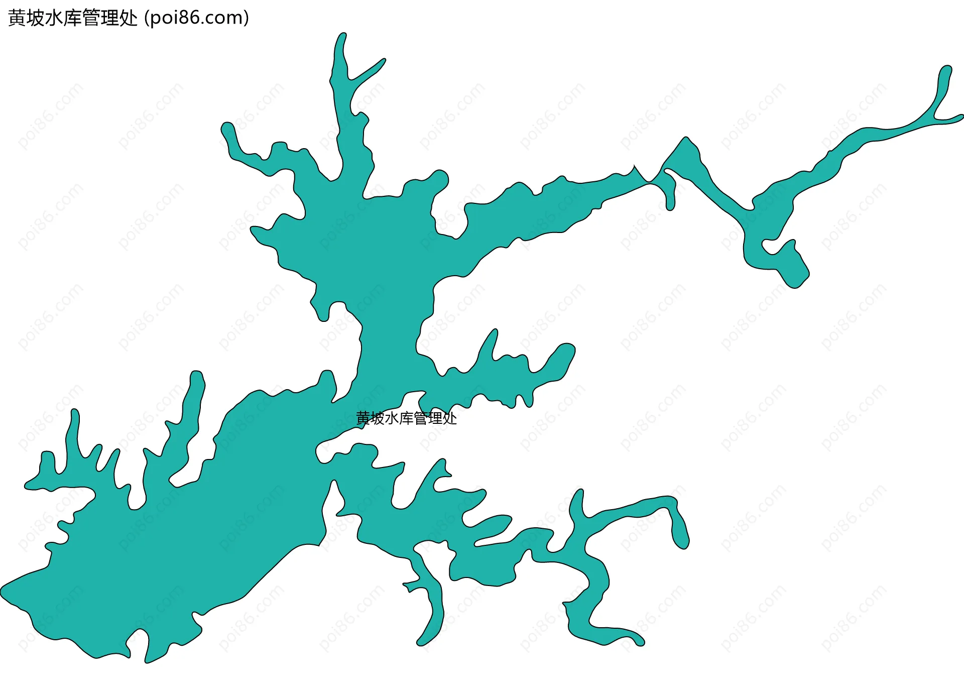 黄坡水库管理处边界地图